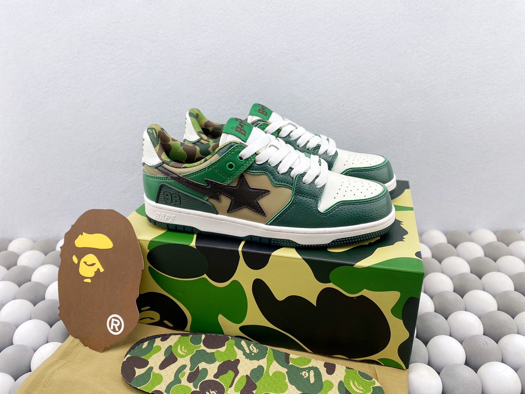 Bape sta ‼ ️nigo marca HUMAN MADE BAPE sta sk8 To Nigo", zapatos de skate clásicos, un juego completo de empa…