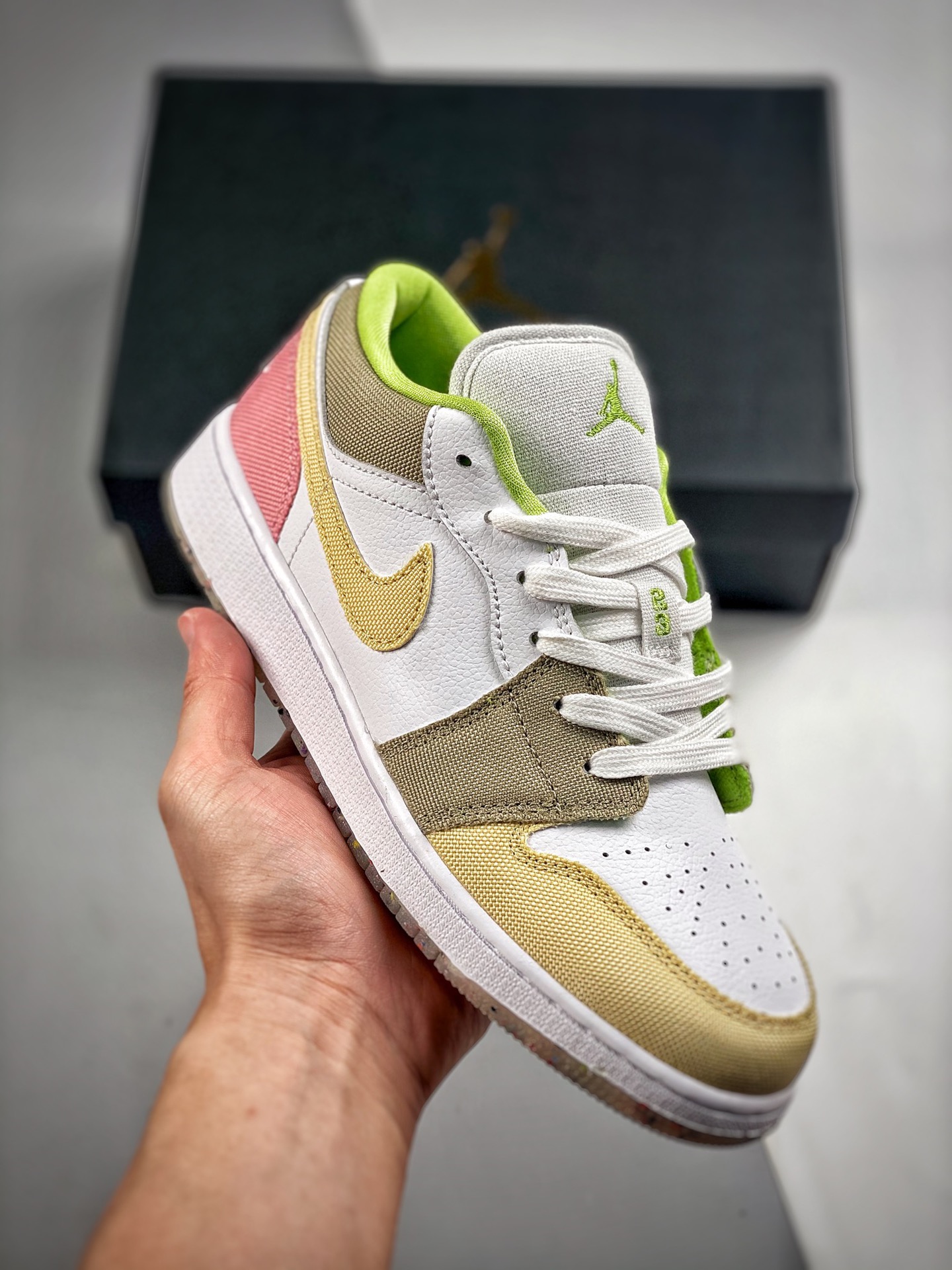 -4 Verified version Air Jordan 1 Low White/Brown, the only exclusive top-layer leather in the market, developed from th…