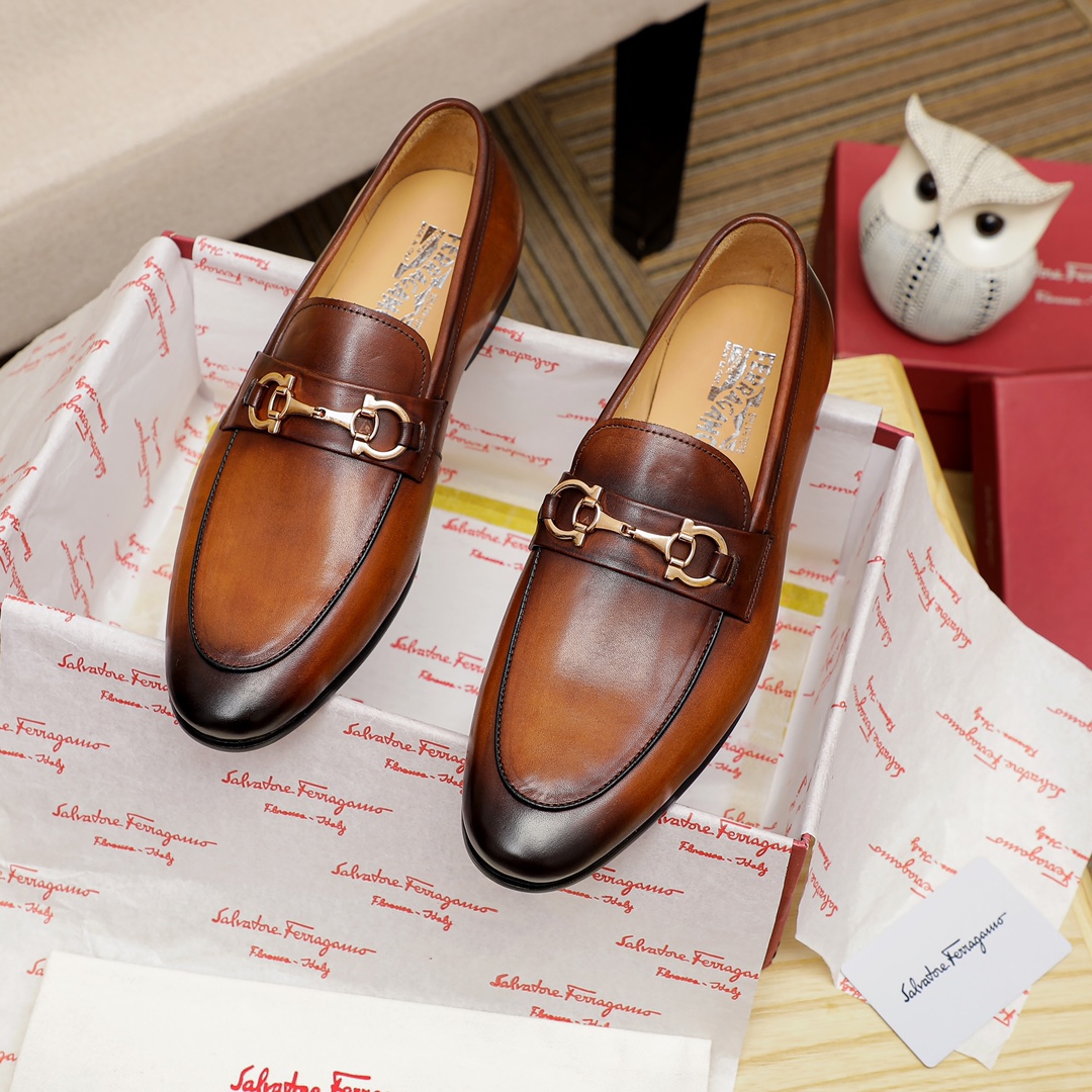 J5  Ferragamo 菲拉格慕 休闲皮鞋正码