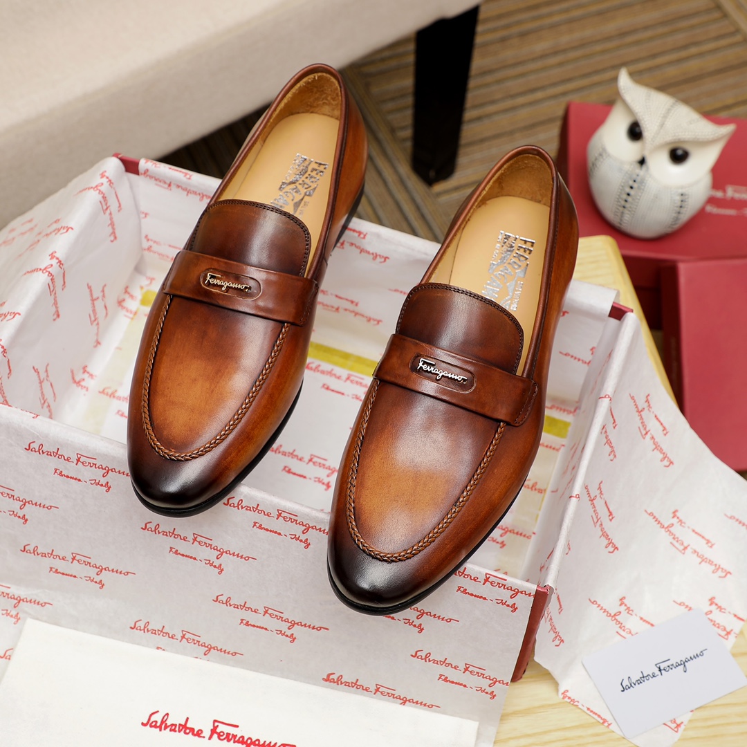 J5  Ferragamo 菲拉格慕 休闲皮鞋正码