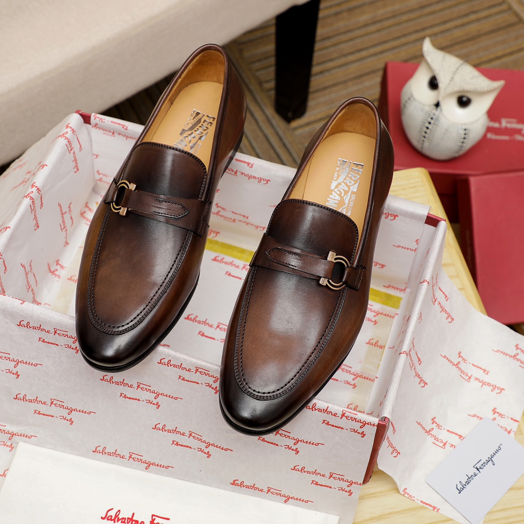 J5  Ferragamo 菲拉格慕 休闲皮鞋正码