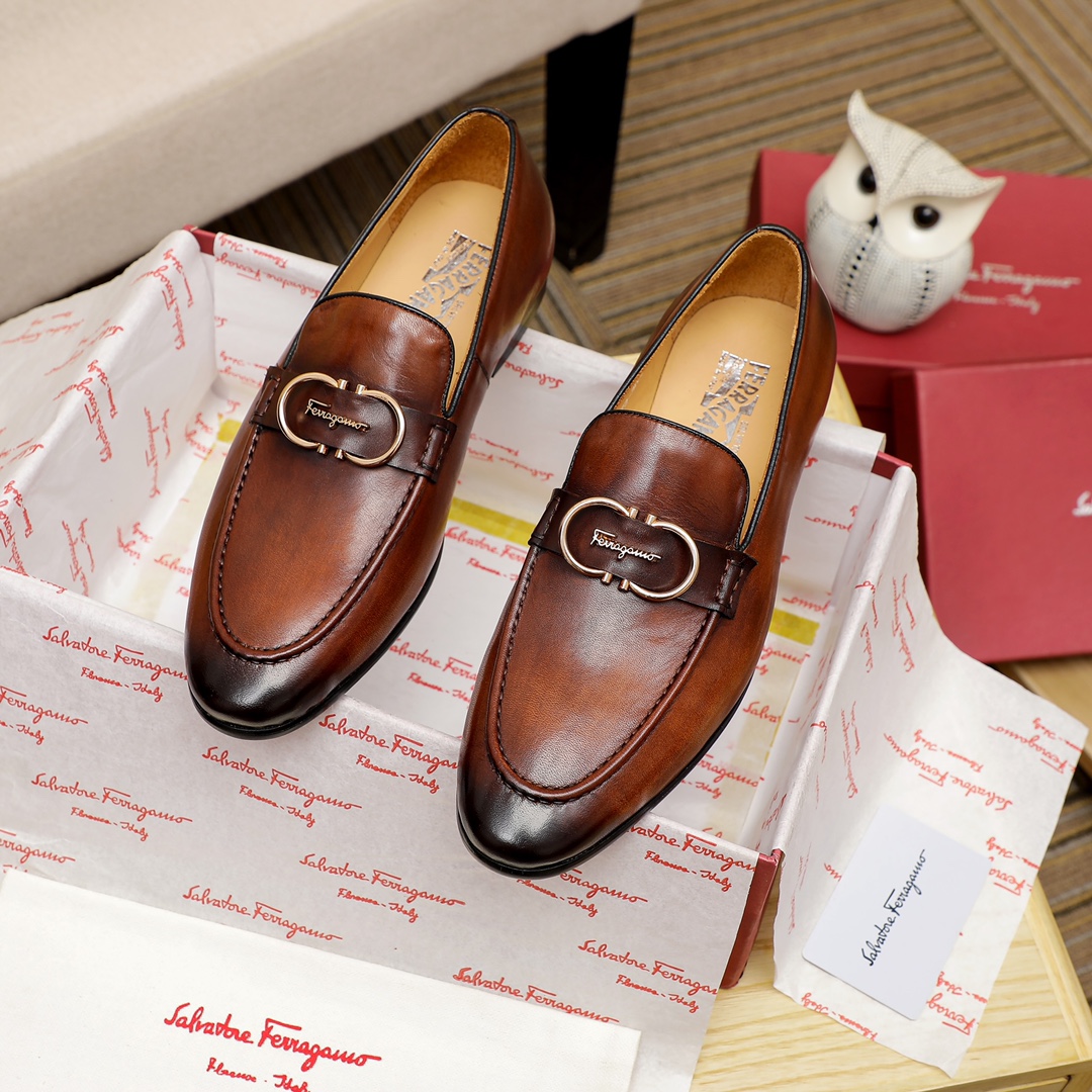 J5  Ferragamo 菲拉格慕 休闲皮鞋正码