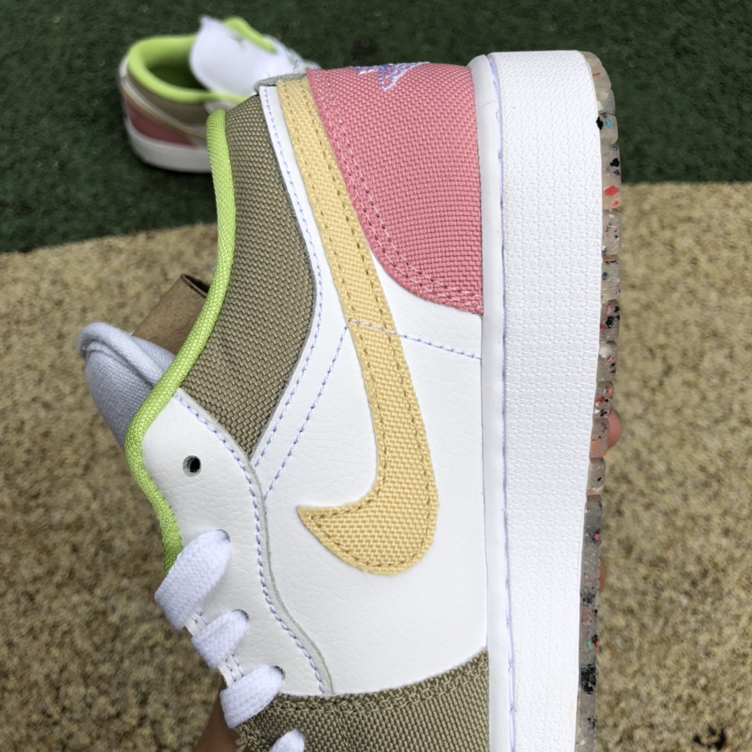 300 纯原版 Air Jordan 1 Low AJ1白粉棕拼接休闲女子低帮DJ0341-100