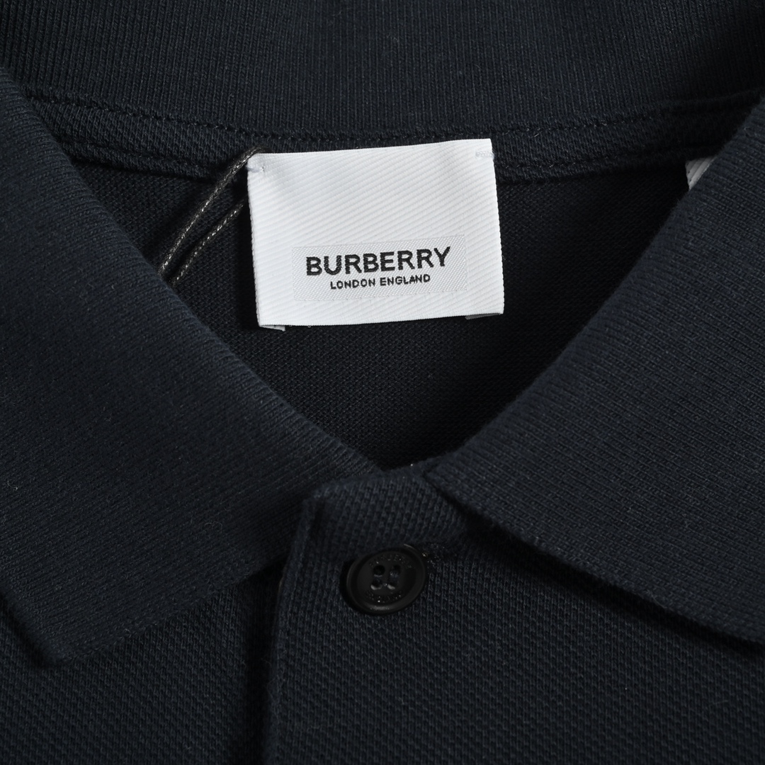 Burberry/巴宝莉 经典刺绣TB小标Polo短袖 藏蓝色