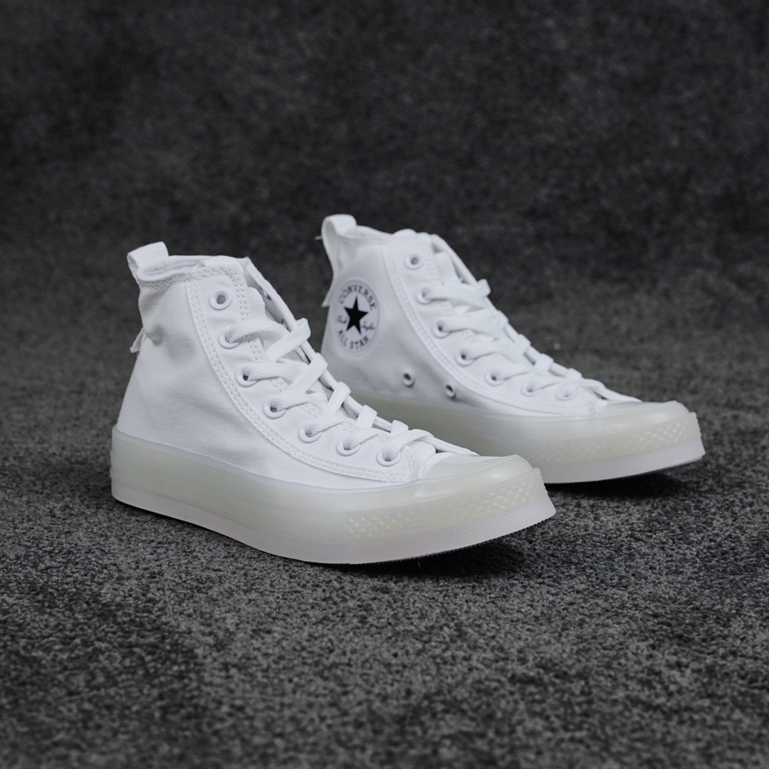 G0 Converse All Star 1970s CX 果冻帆布鞋匡威官方 夏季新款 水晶果冻系列黑白配色太夏天了 最爱的还是CX独特的轻便设计，脚感超级无敌好走超级软，鞋子上脚很轻的 超级百搭 活力十足官方