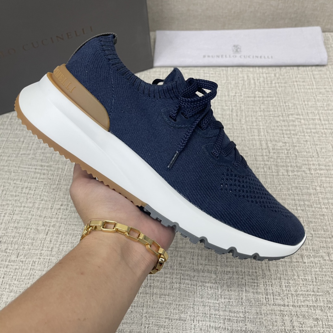 💋💍BC新品 Brunello Cucinell*官网同款 针织低帮运动鞋 采用进口弹力飞织面料   冲