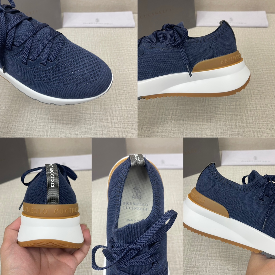 💋💍BC新品 Brunello Cucinell*官网同款 针织低帮运动鞋 采用进口弹力飞织面料   冲