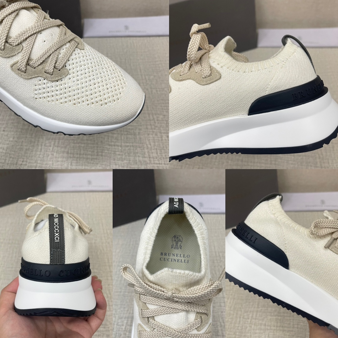 💋💍BC新品 Brunello Cucinell*官网同款 针织低帮运动鞋 采用进口弹力飞织面料   冲