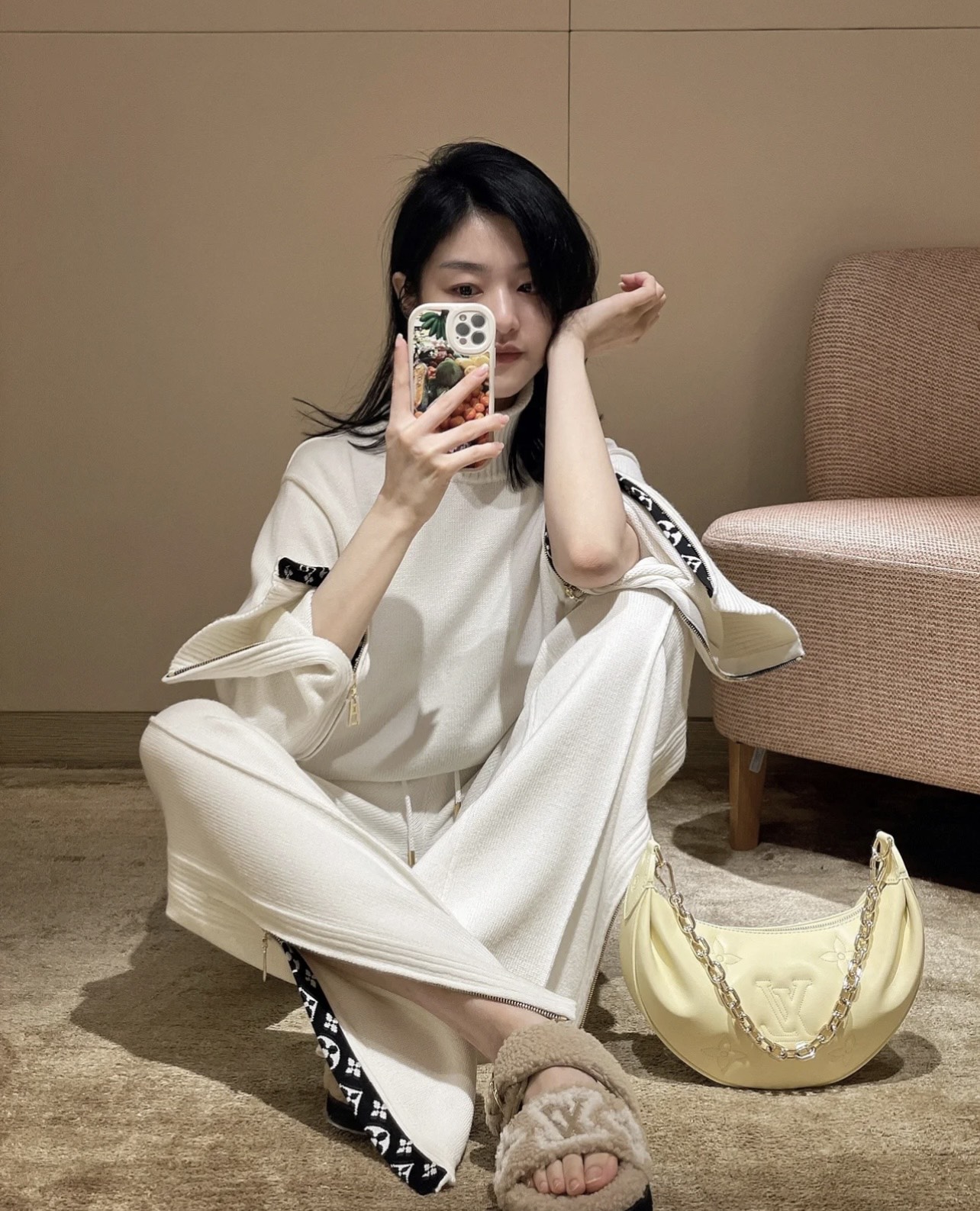 NO:470972,Many internet celebrities’ foot pictures, furry slippers, slippers19860909超多网红上脚图,毛毛鞋拖鞋,slippers,Women's Shoes