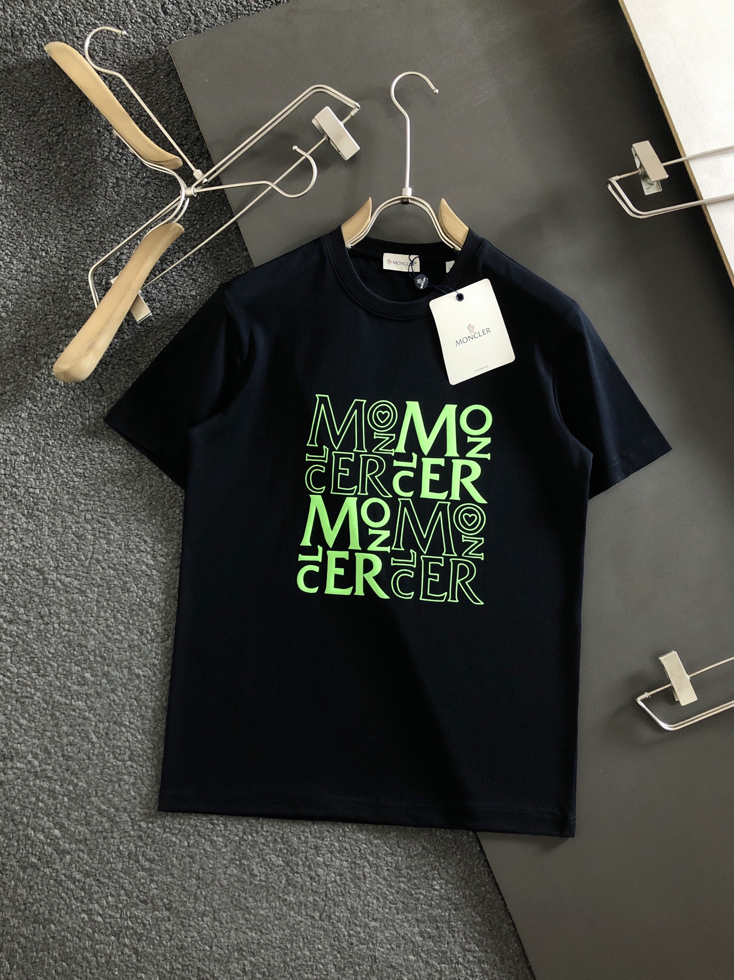 L Camiseta de manga corta con estampado de la última colección de Hermès, 230 gramos de alta calidad, réplica de tienda…
