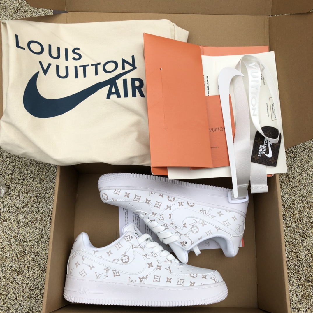 320 Louis Vuitton LV x Nike Air Force 1 x off-white 联名AF1 空军一号联名LV LD4631-203