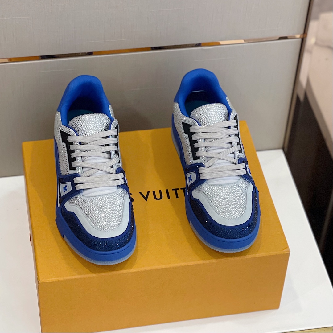 L Virgil Abloh retro basketball sneakers. Imported materials, crystal accents. Size 35-45.-Big cat