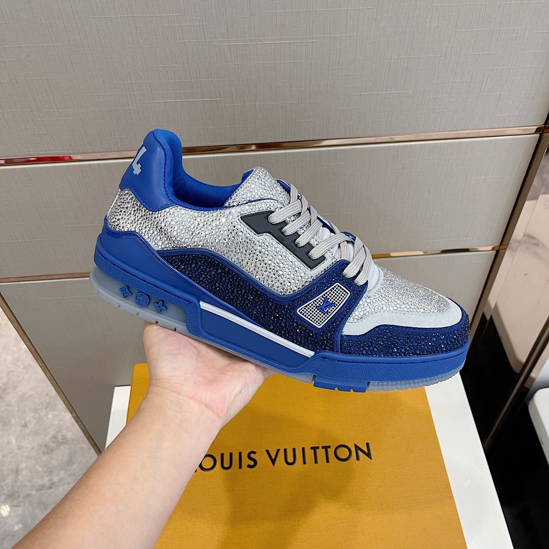L Virgil Abloh retro basketball sneakers. Imported materials, crystal accents. Size 35-45.-Big cat