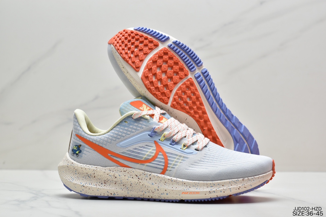 130 真标耐克Nike Zoom Pegasus 39”Sail/Cube Pink” 登月 39代慢跑鞋
