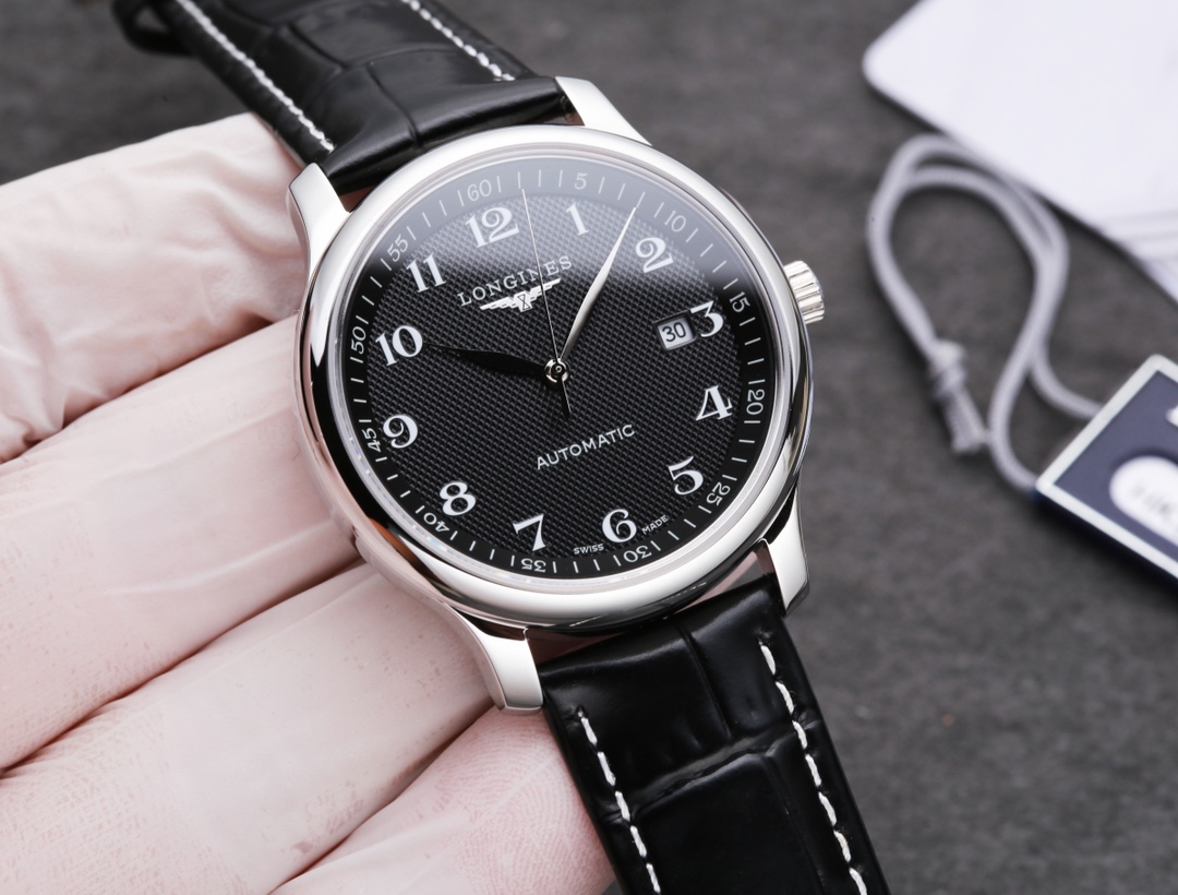 Longines Master Collection Herenhorloge - Zwart Lederen Band - Automatisch
