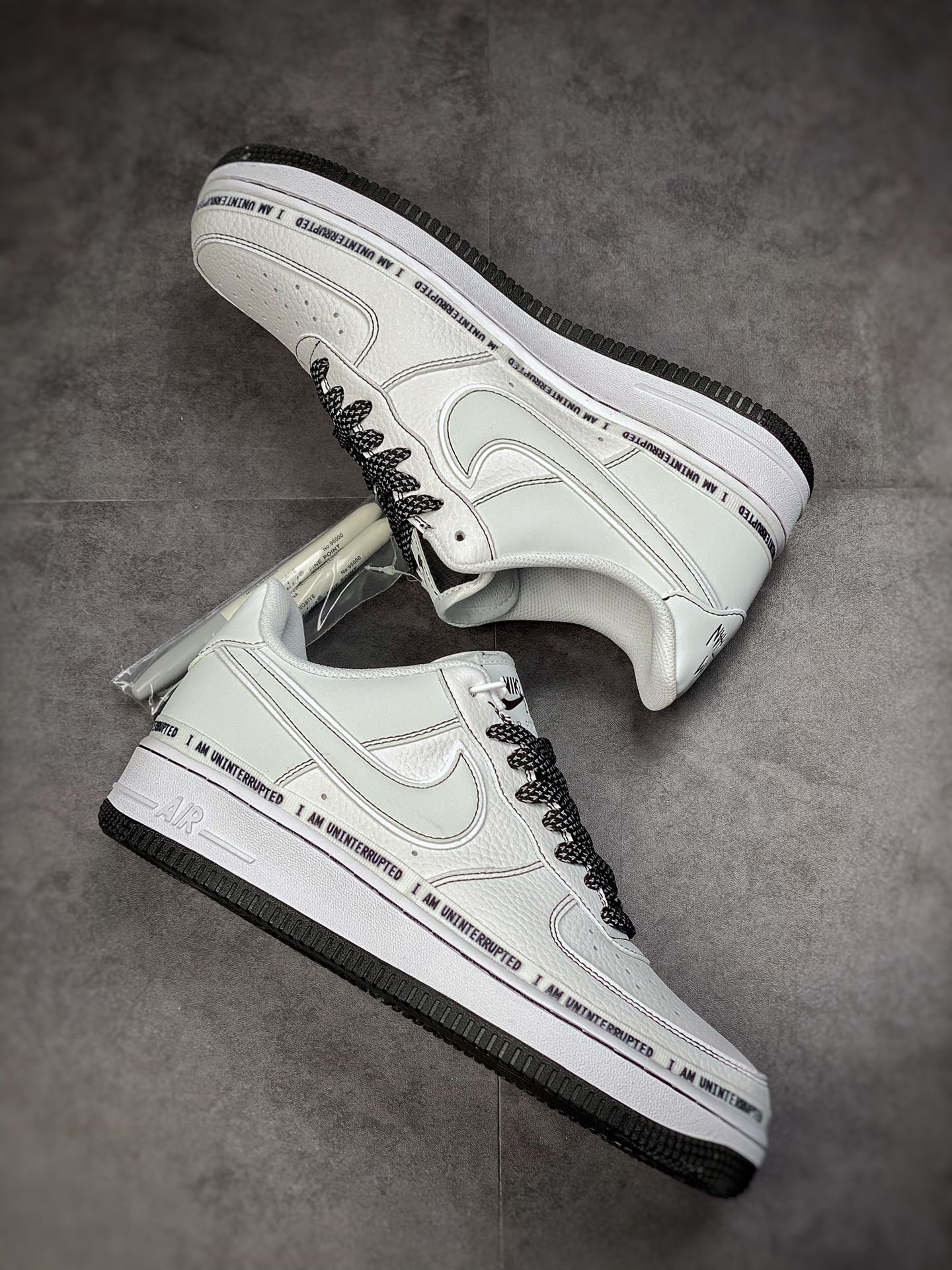 220 Nike Air Force 1 Low 07 × Uninterrupted 白黑签名涂鸦3M CQ0494-001