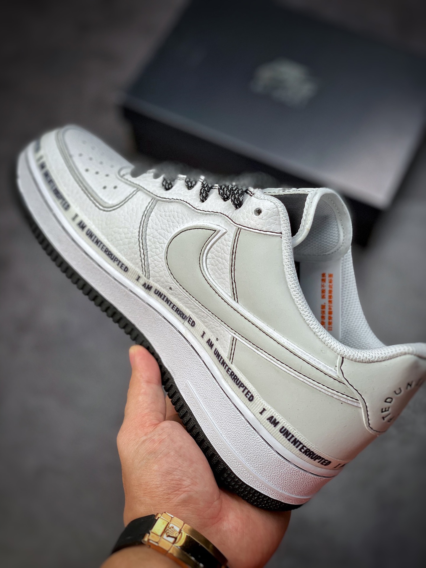 220 Nike Air Force 1 Low 07 × Uninterrupted 白黑签名涂鸦3M CQ0494-001