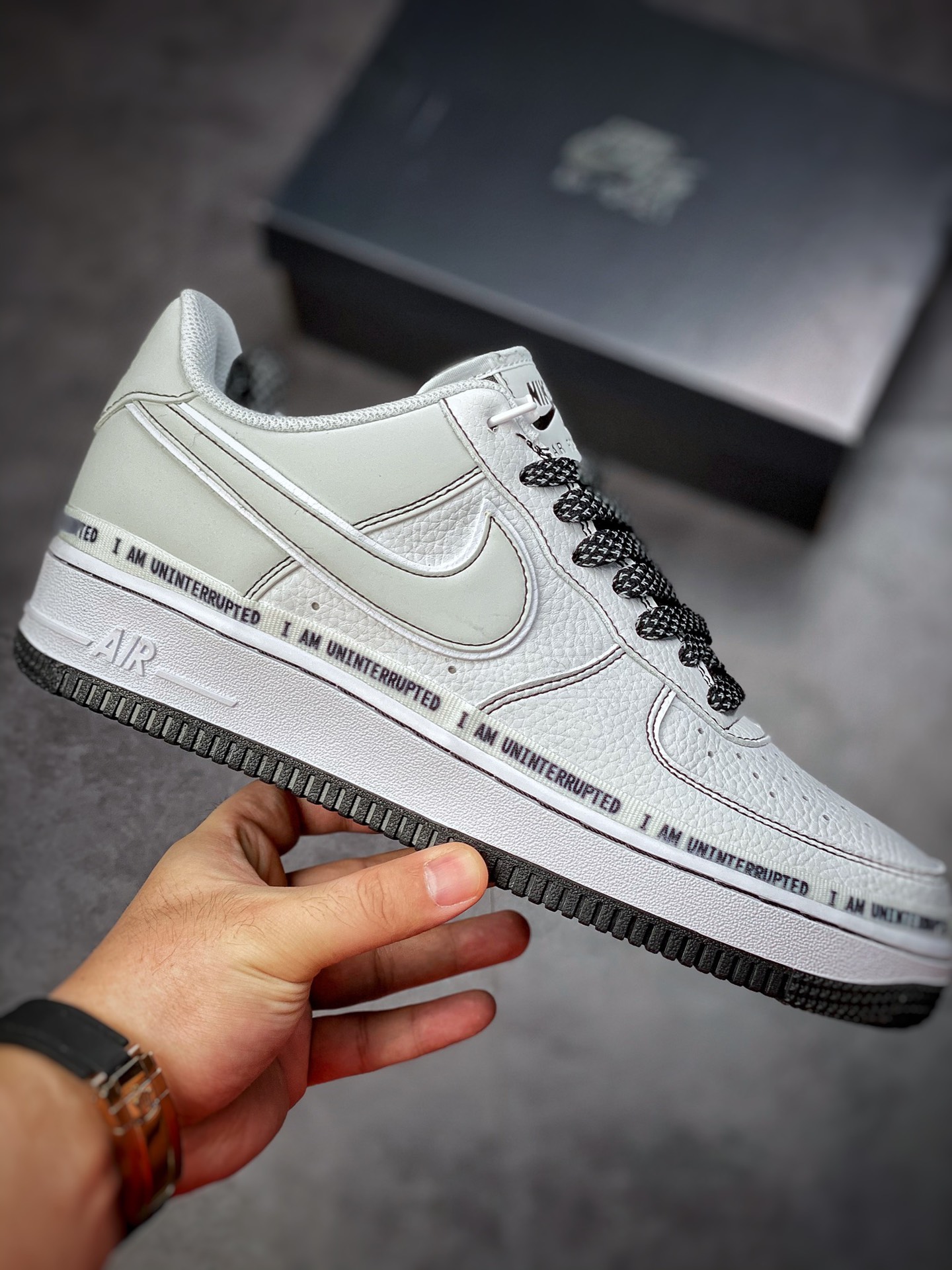 220 Nike Air Force 1 Low 07 × Uninterrupted 白黑签名涂鸦3M CQ0494-001