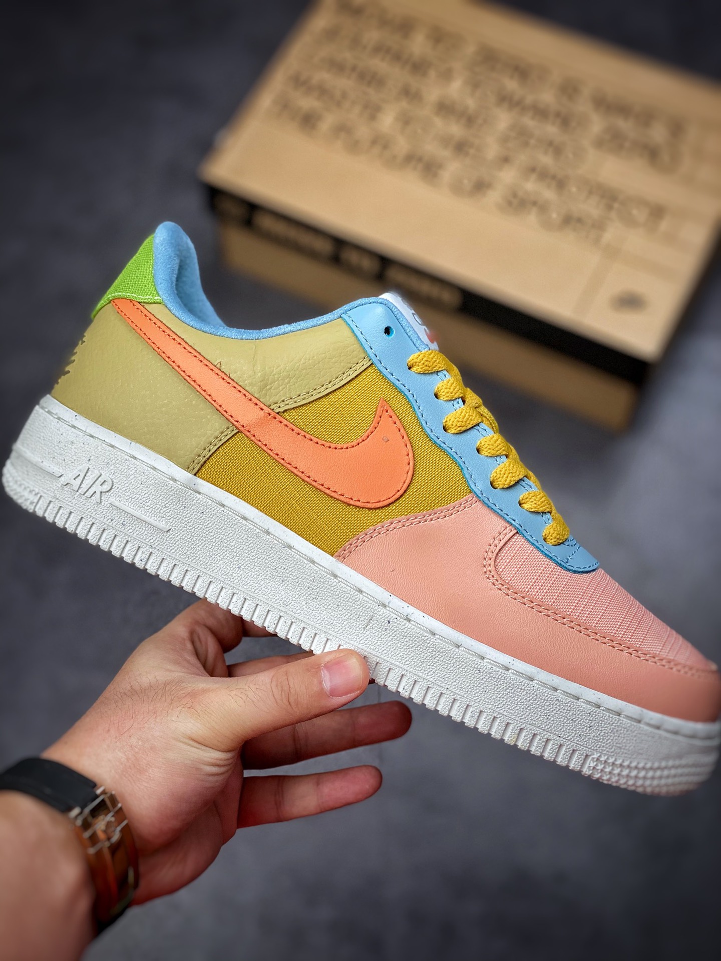 200 Nike Air Force 1 Low 07 黄粉蓝 DQ4531-700
