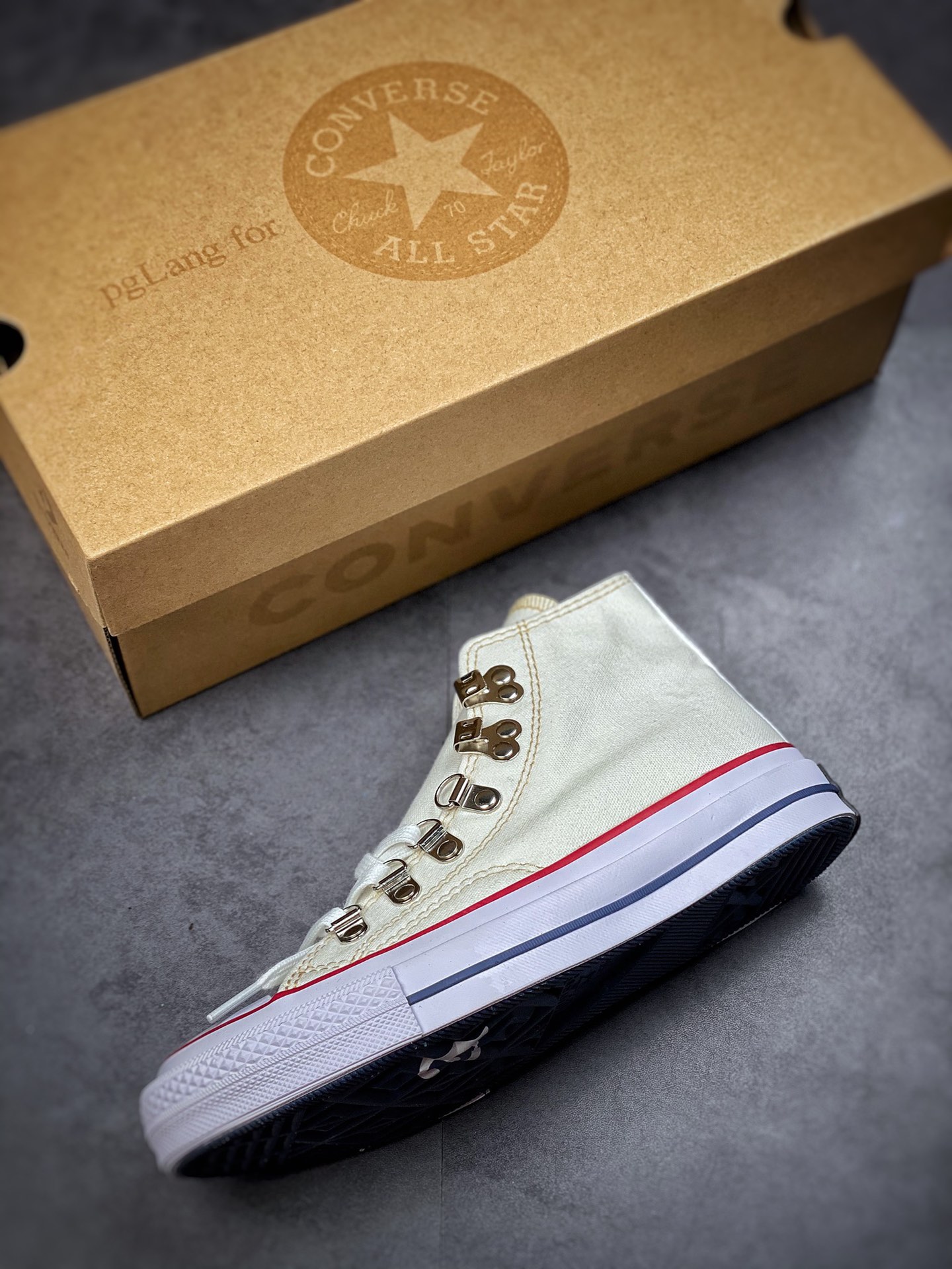 160 PgLang x Converse Chuck 70s 匡威扣件机能风纯白帆布鞋 A00691C