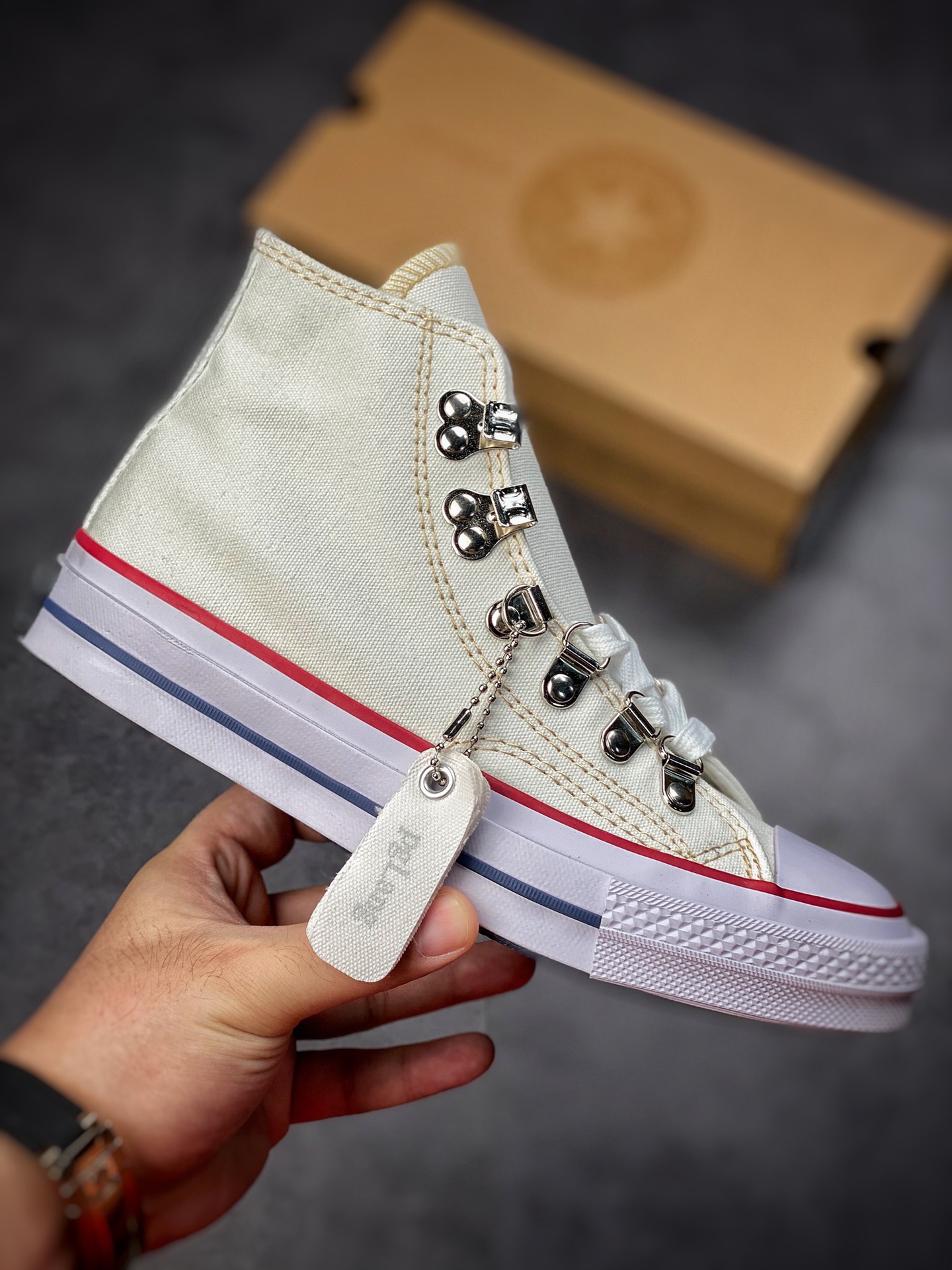 160 PgLang x Converse Chuck 70s 匡威扣件机能风纯白帆布鞋 A00691C