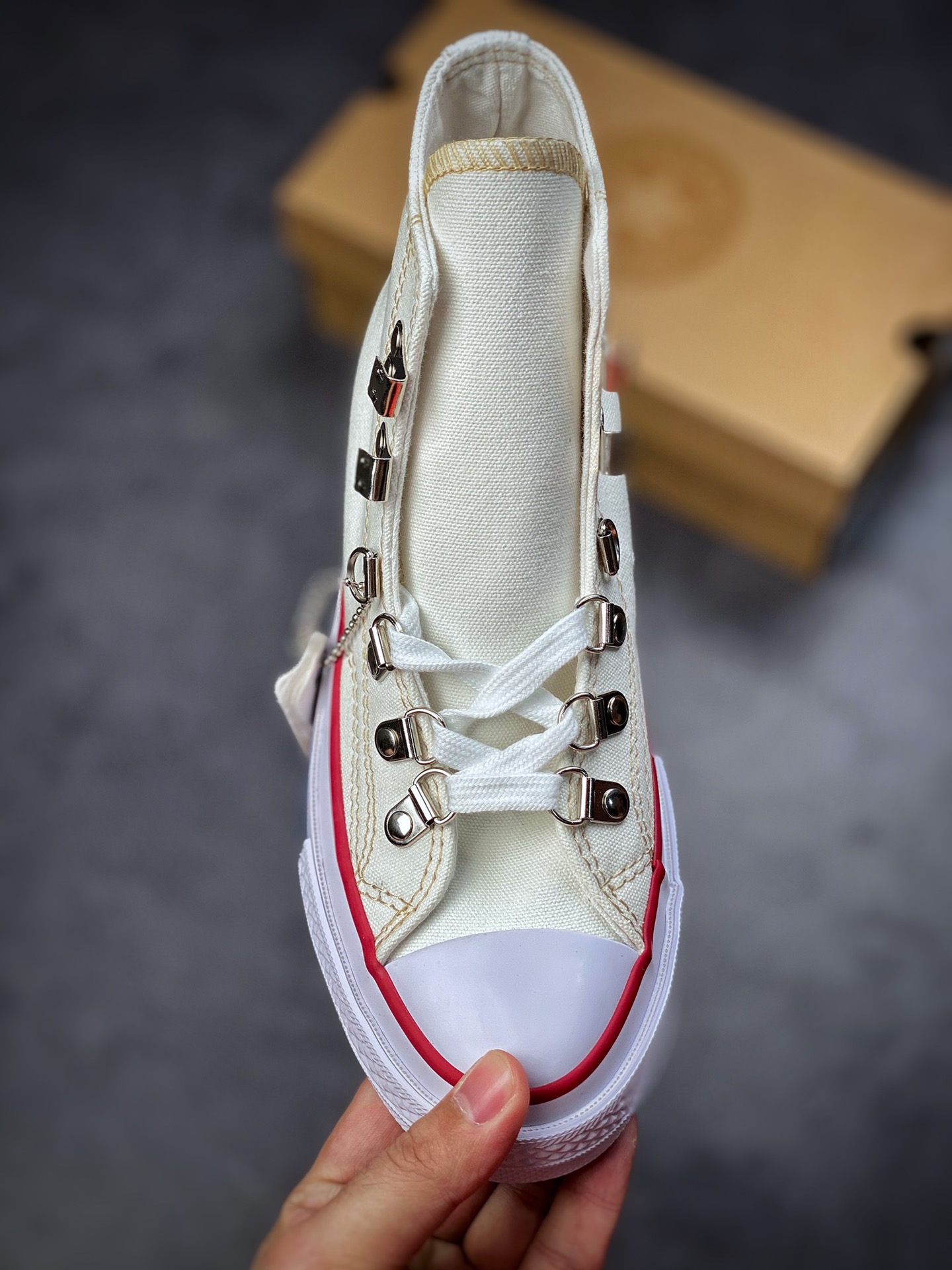 160 PgLang x Converse Chuck 70s 匡威扣件机能风纯白帆布鞋 A00691C