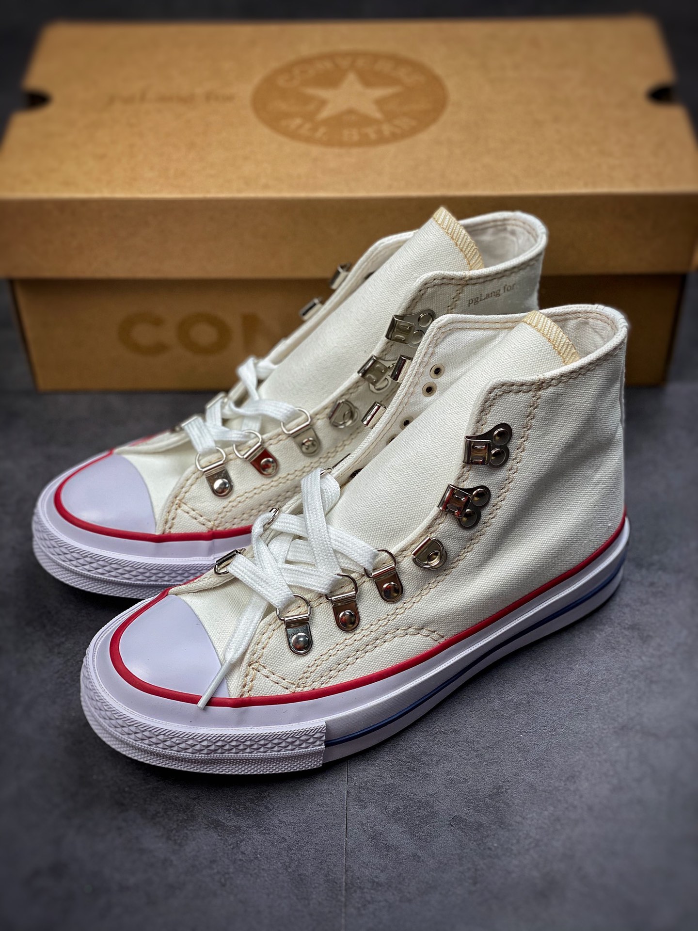 160 PgLang x Converse Chuck 70s 匡威扣件机能风纯白帆布鞋 A00691C