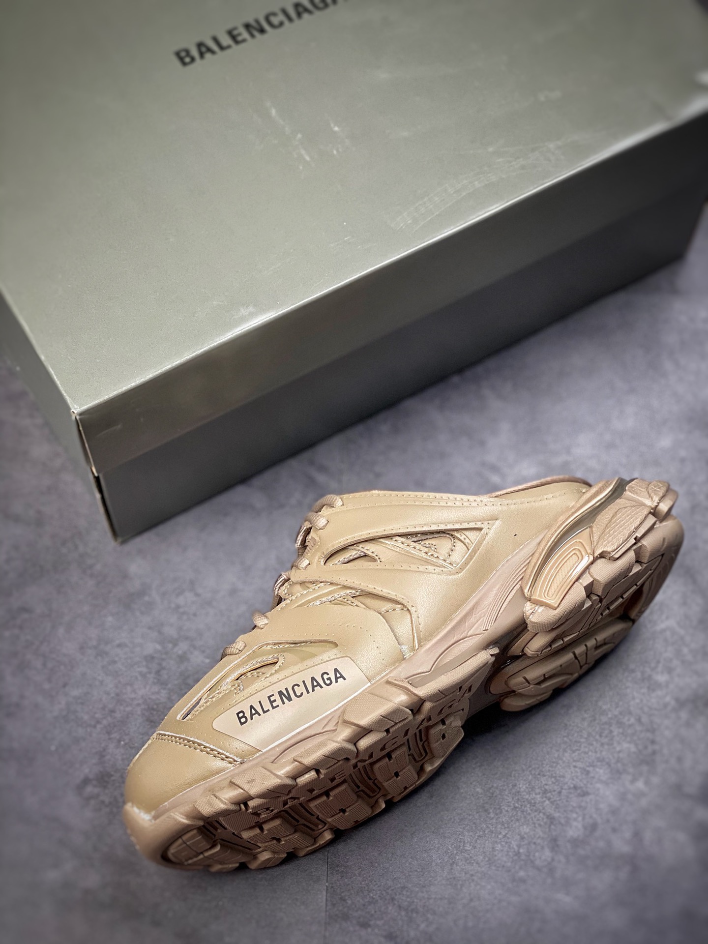 Overweight] Original Box Balenciaga Triple S Balenciaga Daddy Shoes 3.0 Brown Half Holder 653813 W2FA6 9710