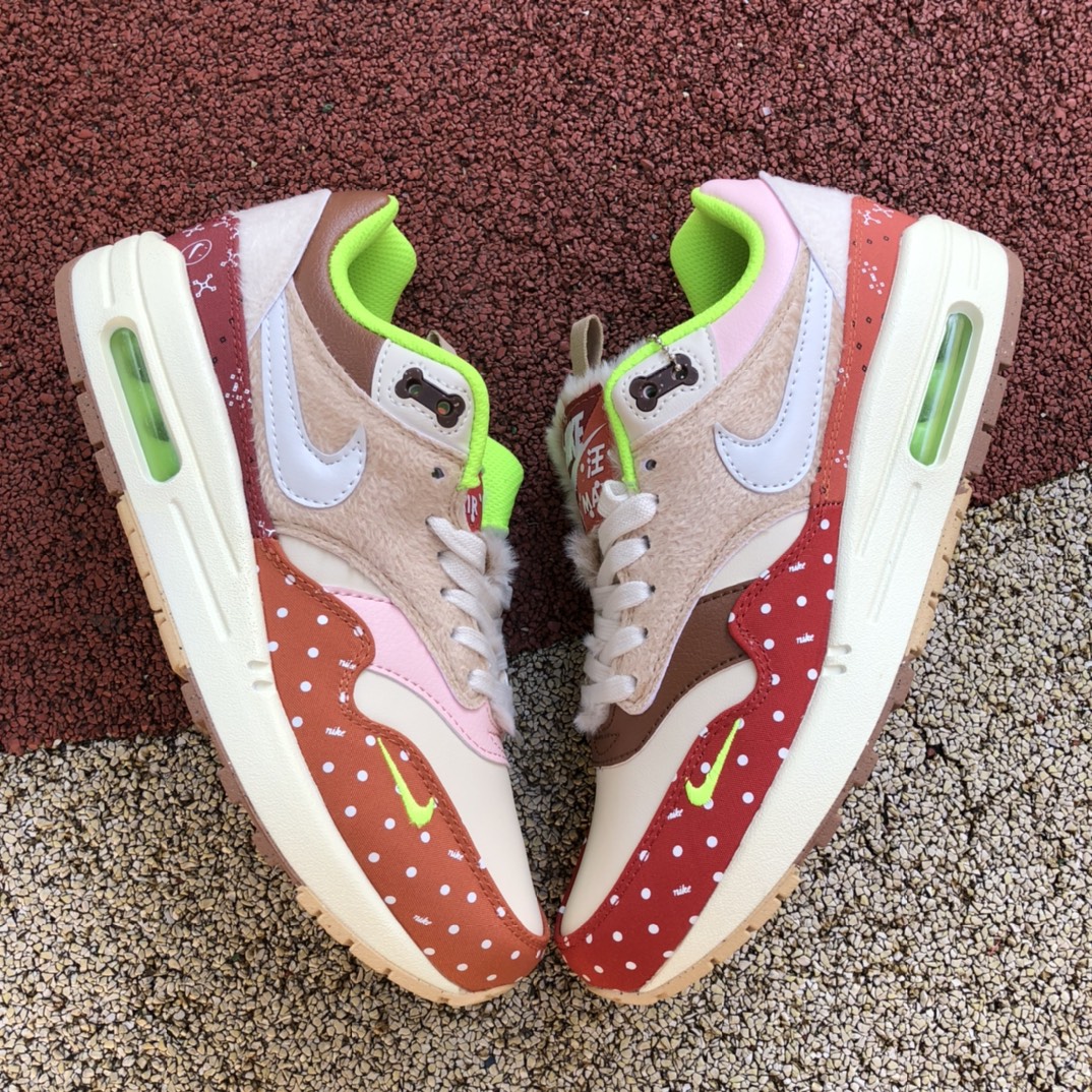 Max1卡其红 耐克Nike Air Max 1卡其红田园犬汪汪狗复古休闲跑步鞋DR2553-111
