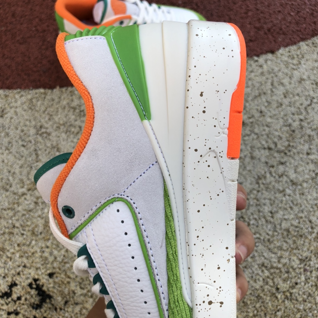 aj2白绿橙灯芯绒low Titan x Air Jordan 2 Low WMNS 联名灯芯绒 dv6206-183