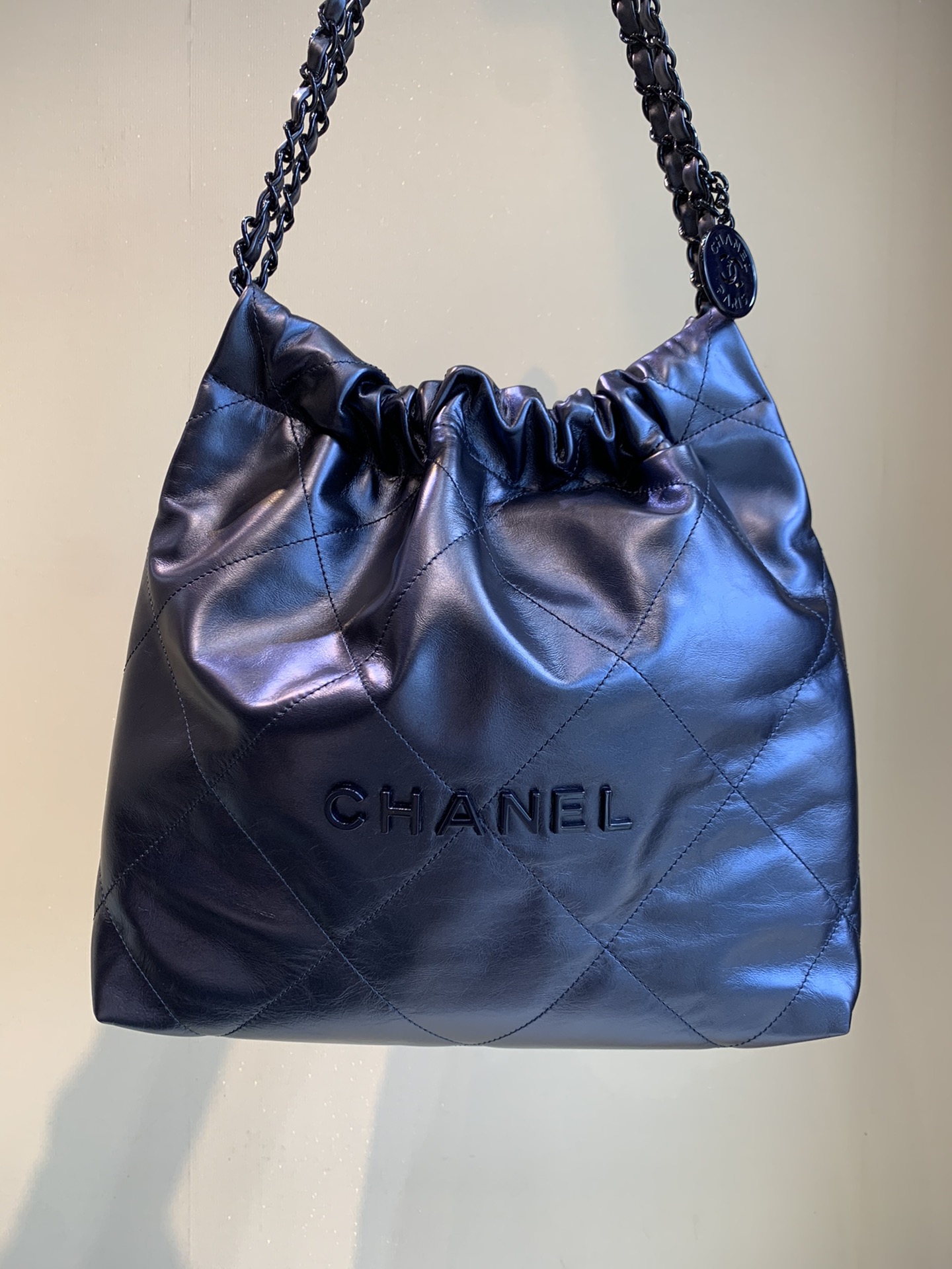 CHANEL Très grande capacité logo vieilli cuir d'origine matelassé sac de l'année sac shopping cuir de vachette importé