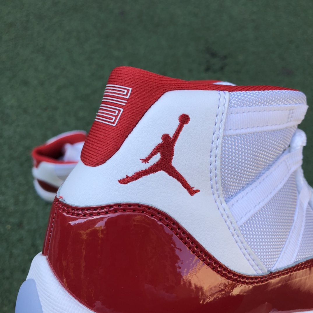 480  纯原版女款视频图Air Jordan 11 “Cherry” AJ11 乔11樱桃红真标真碳 女子高帮篮球鞋 378038-116