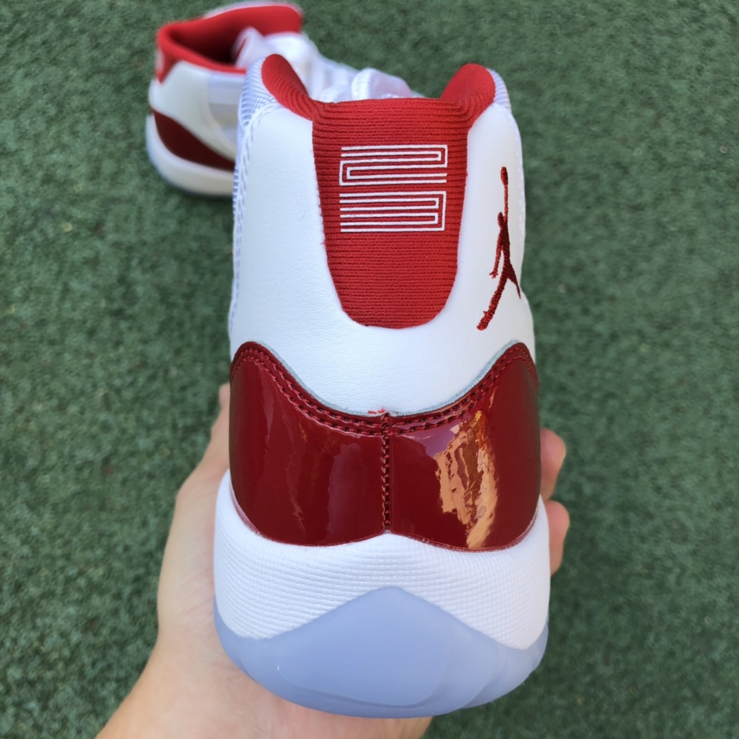 480  纯原版女款视频图Air Jordan 11 “Cherry” AJ11 乔11樱桃红真标真碳 女子高帮篮球鞋 378038-116
