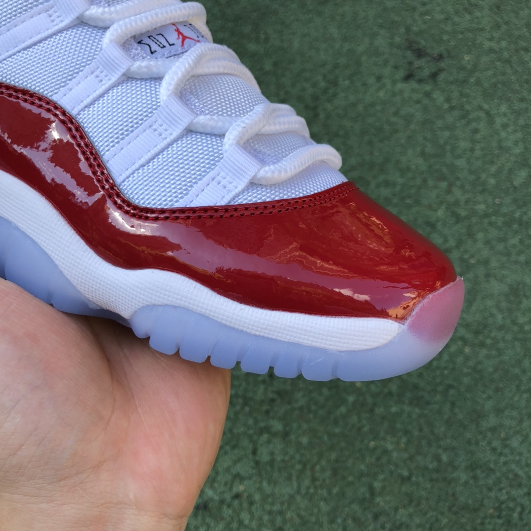 480  纯原版女款视频图Air Jordan 11 “Cherry” AJ11 乔11樱桃红真标真碳 女子高帮篮球鞋 378038-116
