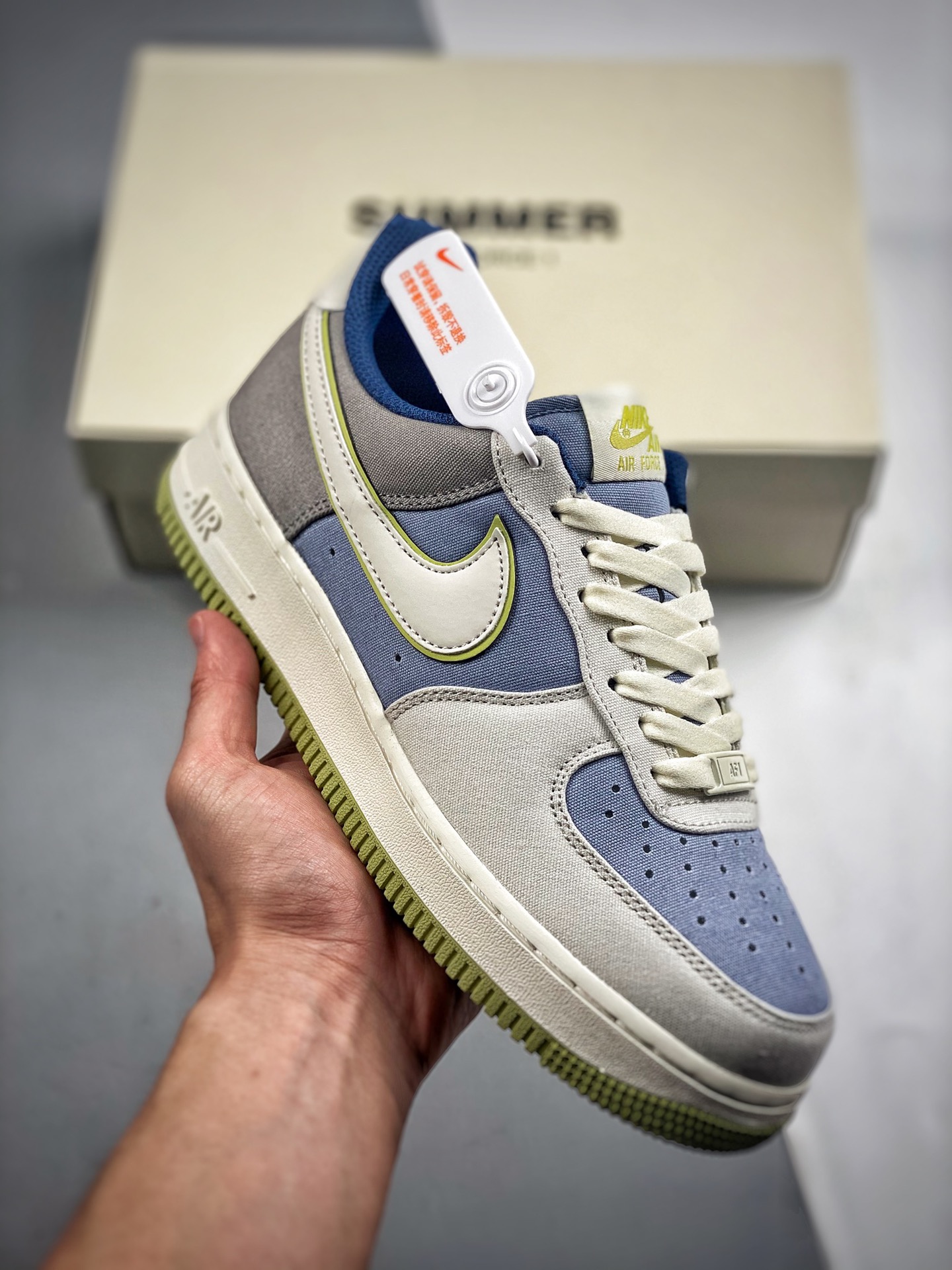 -3 Nk Air Force 1'07 Low 白灰绿 空军一号低帮休闲板鞋 #小红书爆款 官方同步ID 定制皮料 原楦原纸板 纯正版型 清洁度完美 内置全掌气垫 货号：DG2296 025 尺码：36 36.5 37.5 38 38.…