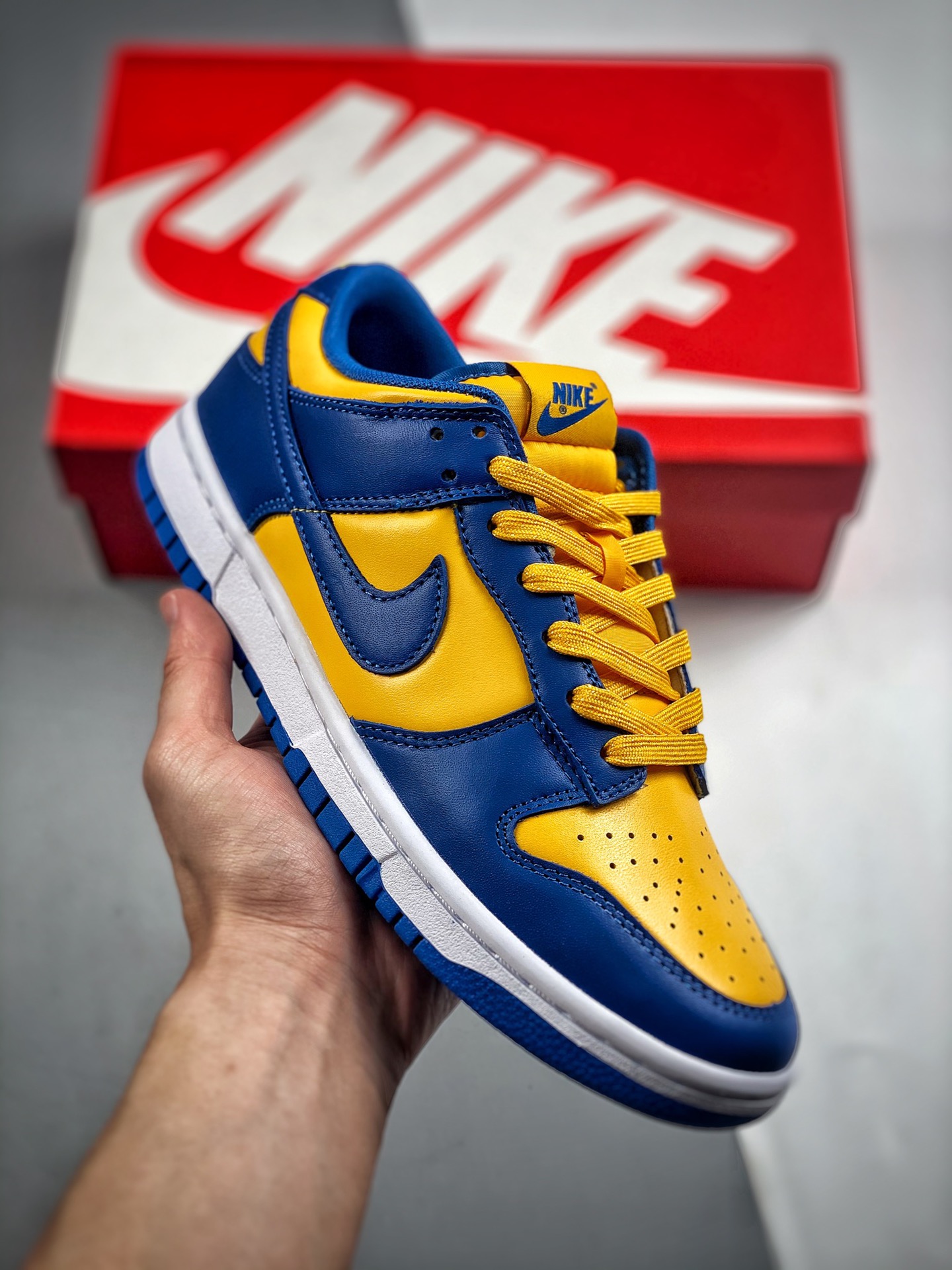 -4 Nk Dunk SB Low Azul y Amarillo, producción original de fábrica, lanzamiento con fotos reales, materiales de primera …