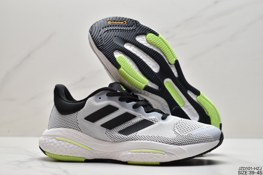 Adidas SOLAR GLIDE 5 woven real popcorn outsole breathable cushioning running shoes