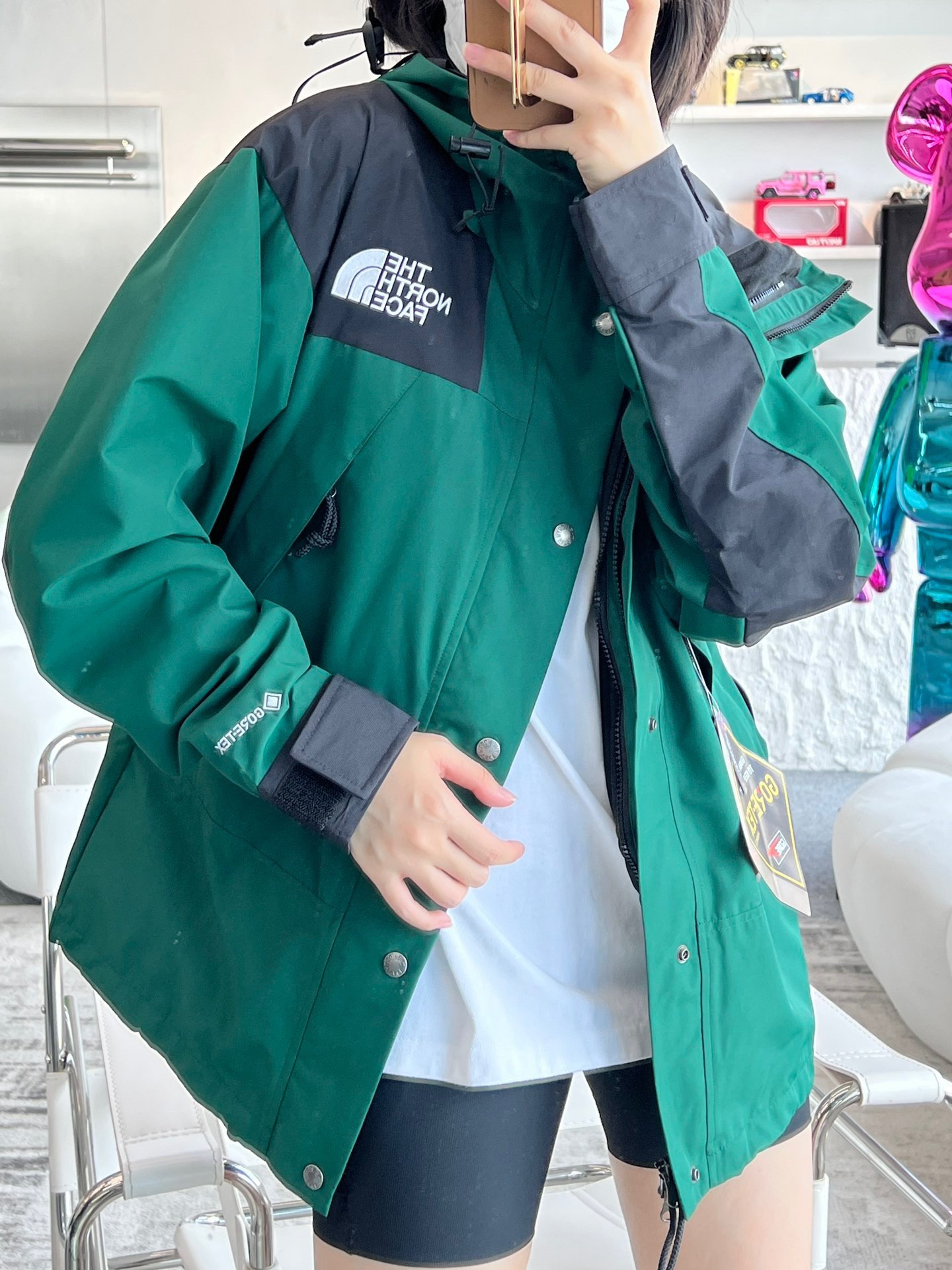 #网络上身图 TNF/北面 经典1990系列风衣夹克冲锋衣外套
