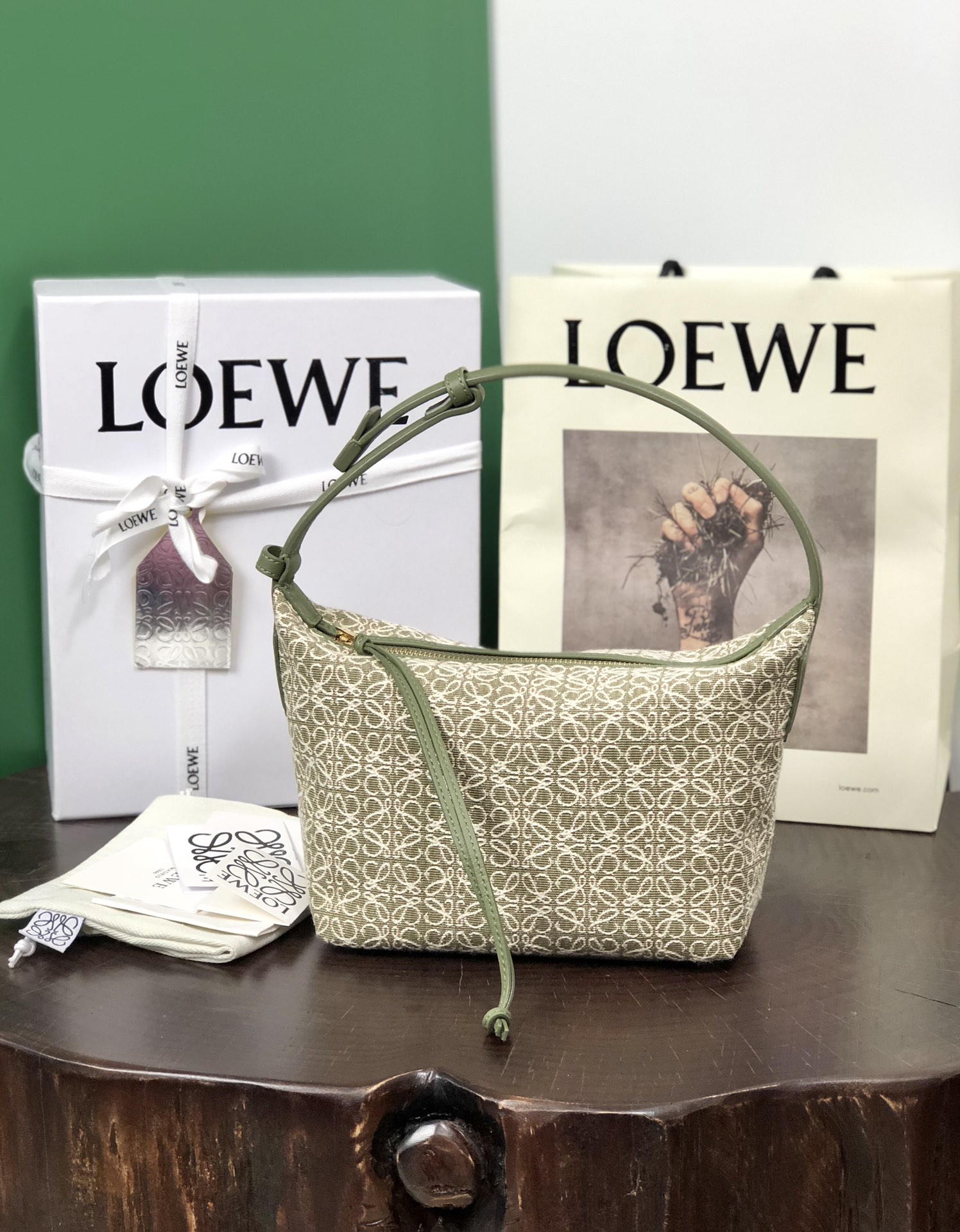 LOEWE Petit sac Cubi Anagram en toile jacquard - Qualité supérieure