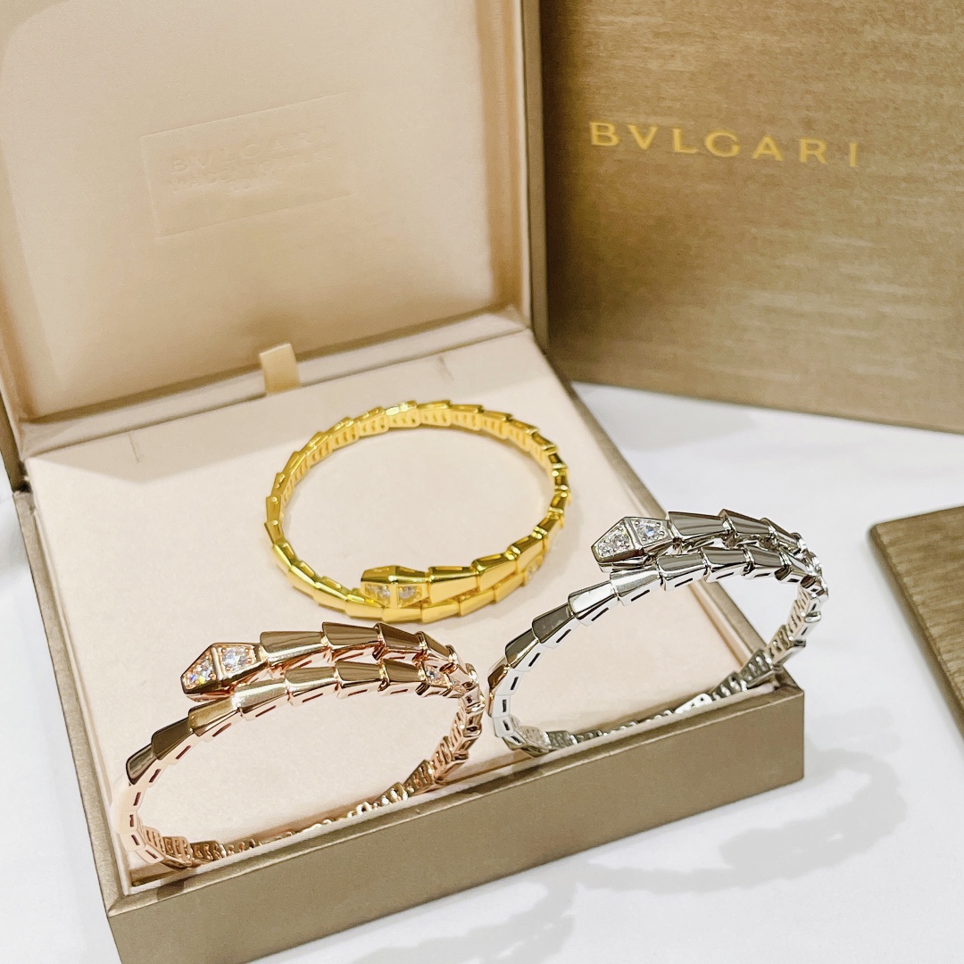 Bvlgari Jewelry Bracelet High Quality Customize
 Gold Platinum Rose White Yellow Polishing 925 Silver