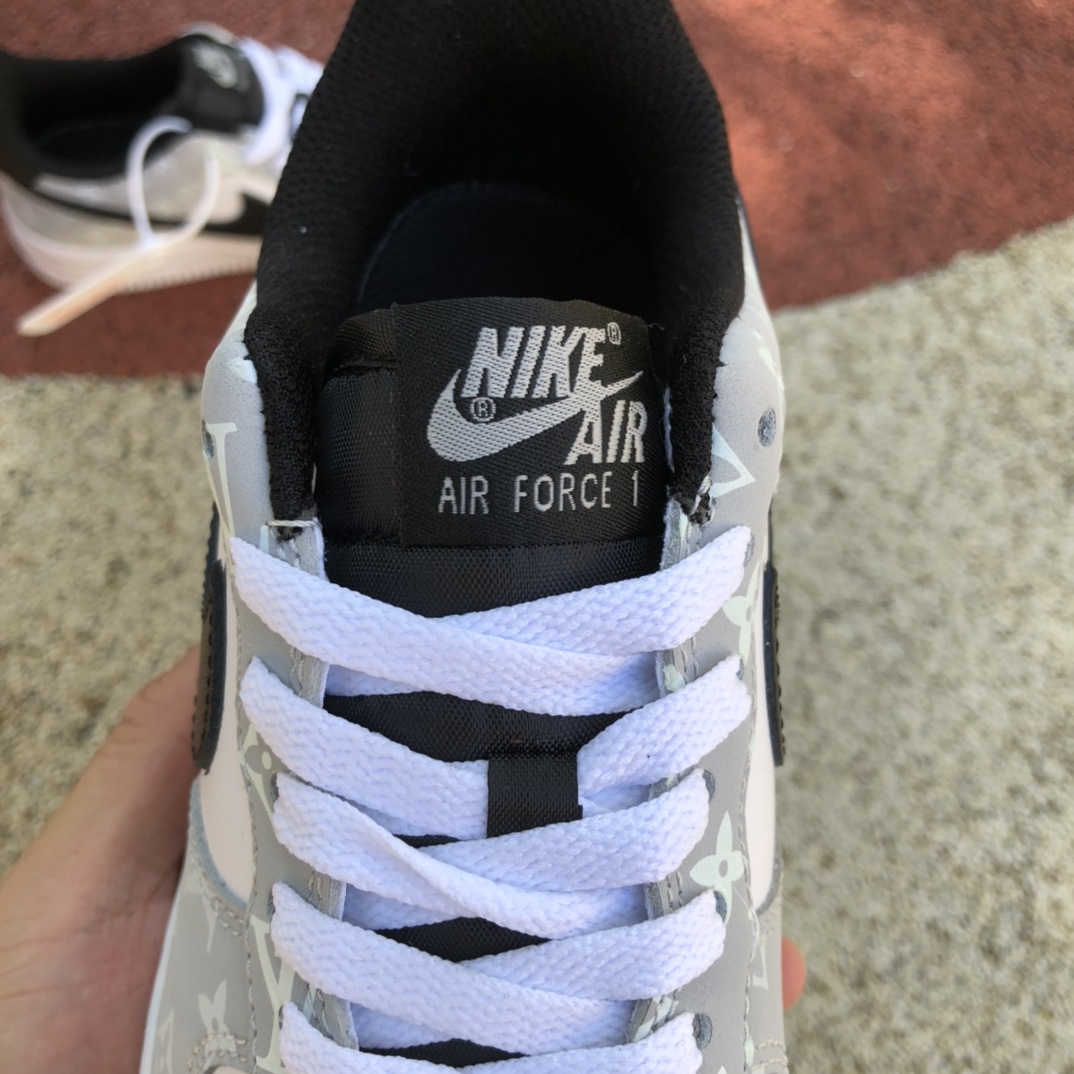 300  Nike Air Force 1 Low ’07纯原版本低帮空军一号灰白色LV联名款板鞋BQ8988-108