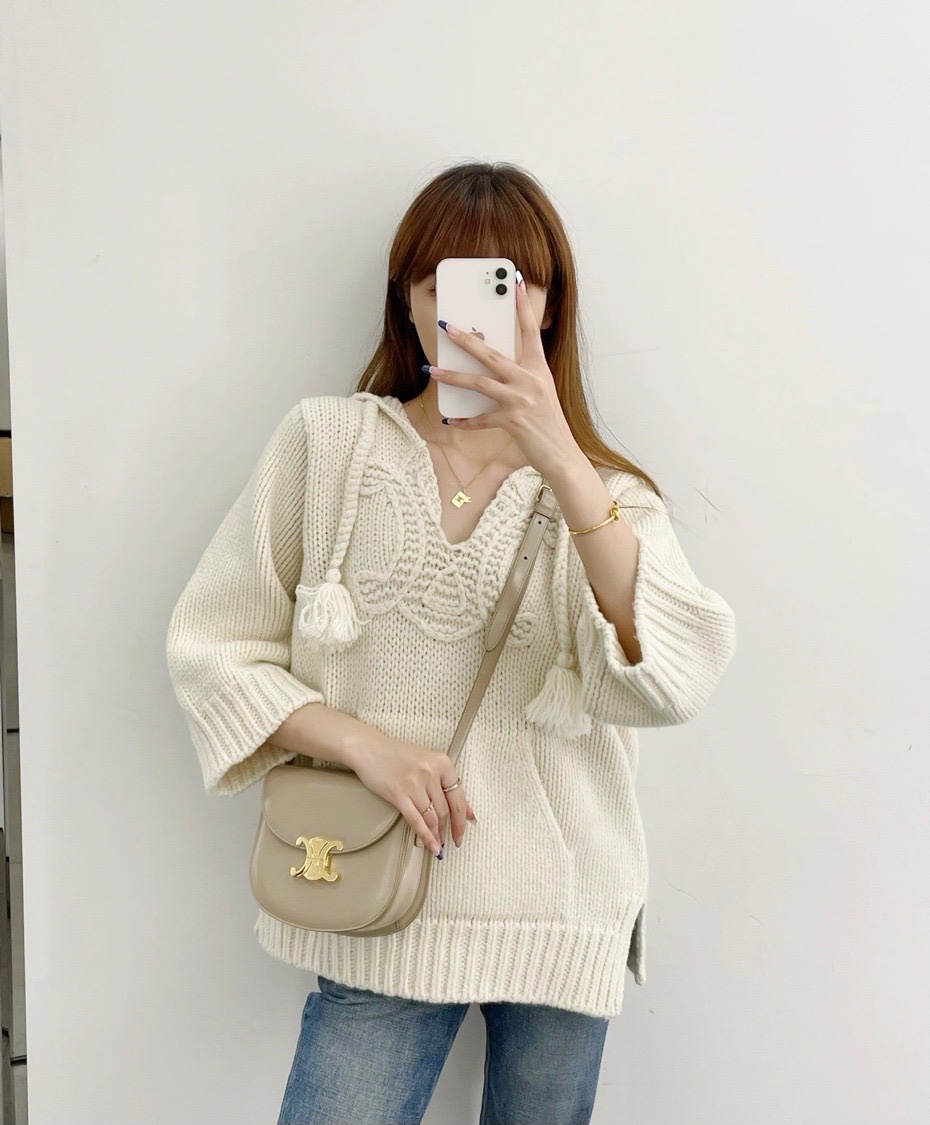 CELINE TEEN BESACE TRIOMPHE 18.5CM BAG 110413裸色