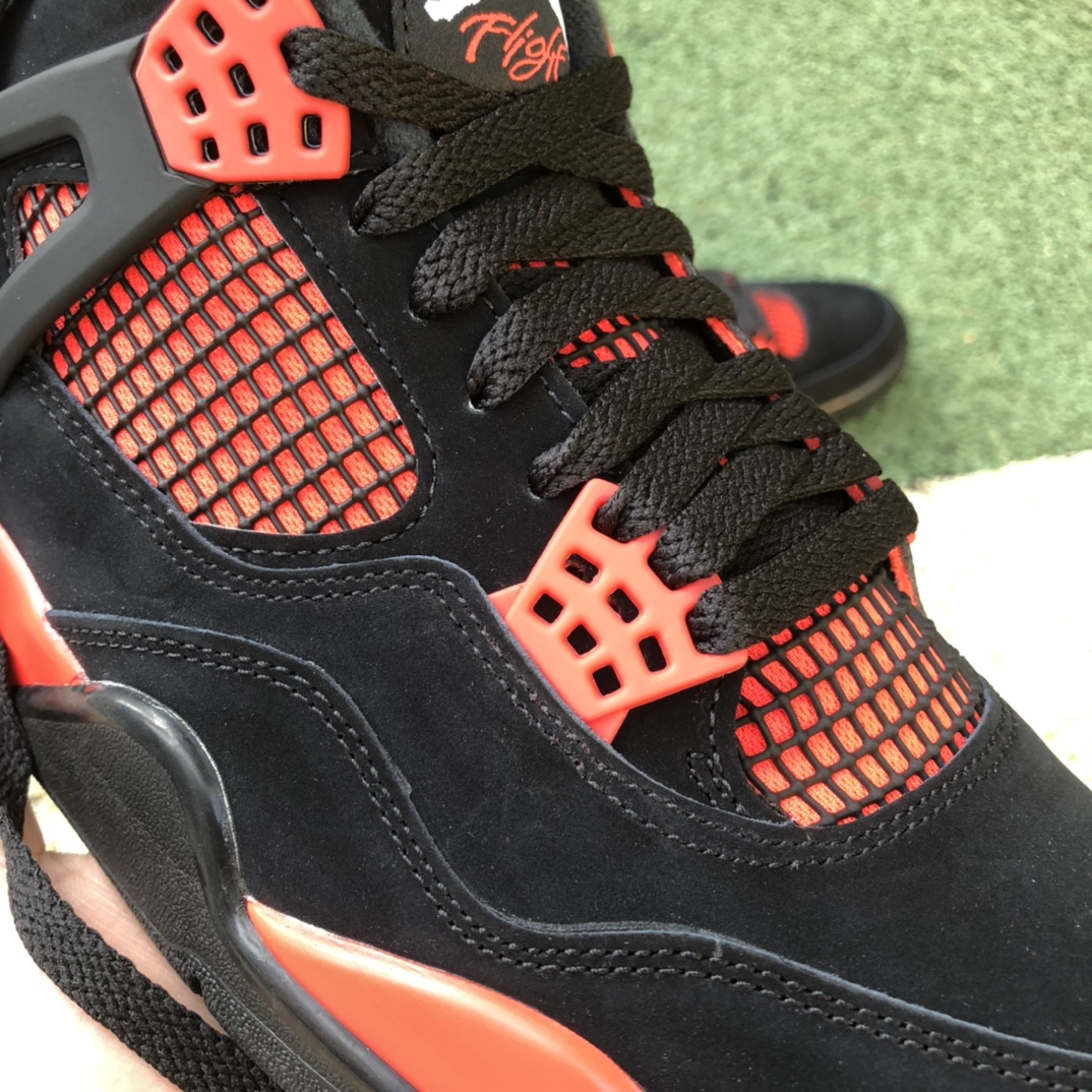 aj4红雷公尺码40.5-47.5特供版-LJR出品-AirJordan4AJ4黑红雷电休闲篮球鞋CT8