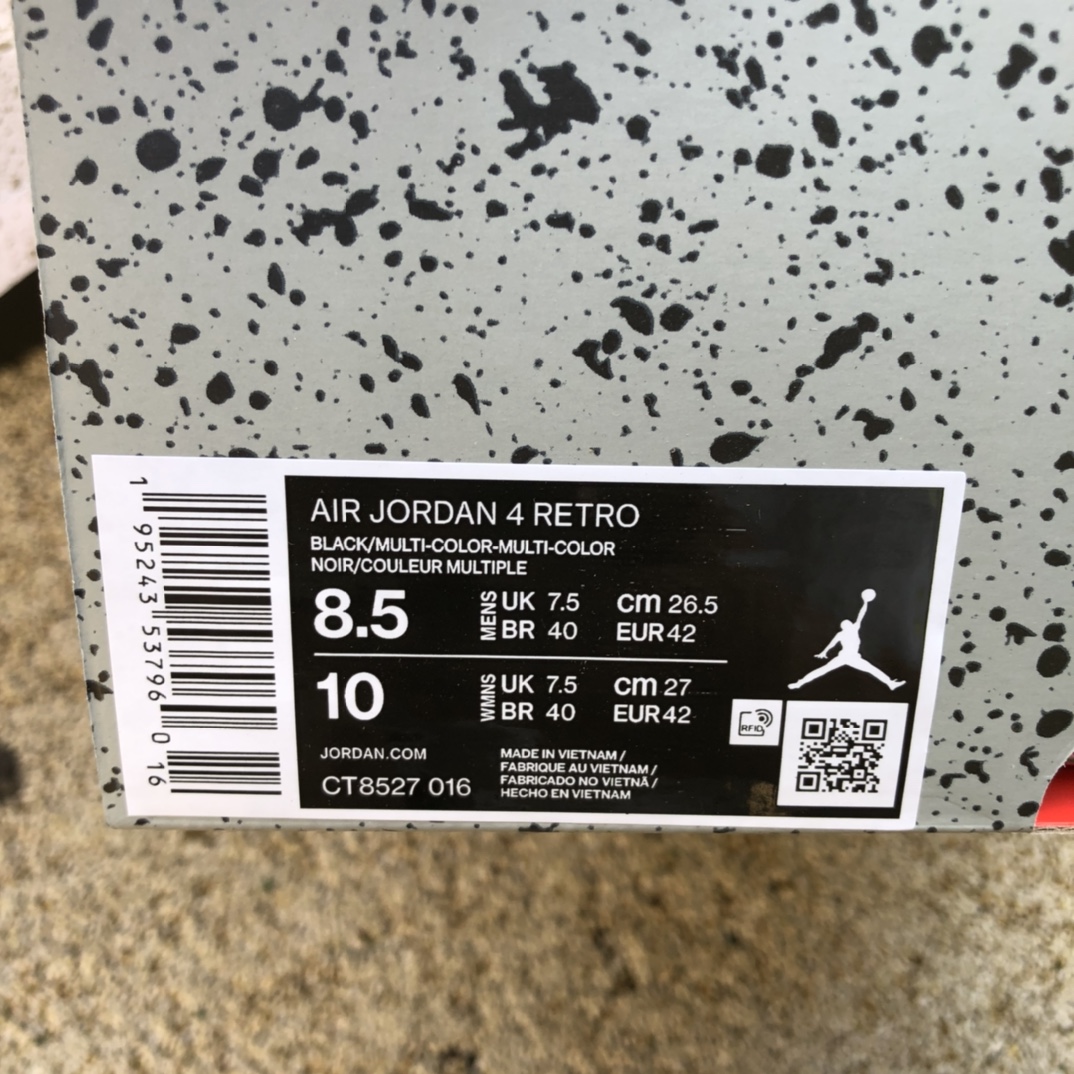 aj4红雷公尺码40.5-47.5特供版-LJR出品-AirJordan4AJ4黑红雷电休闲篮球鞋CT8