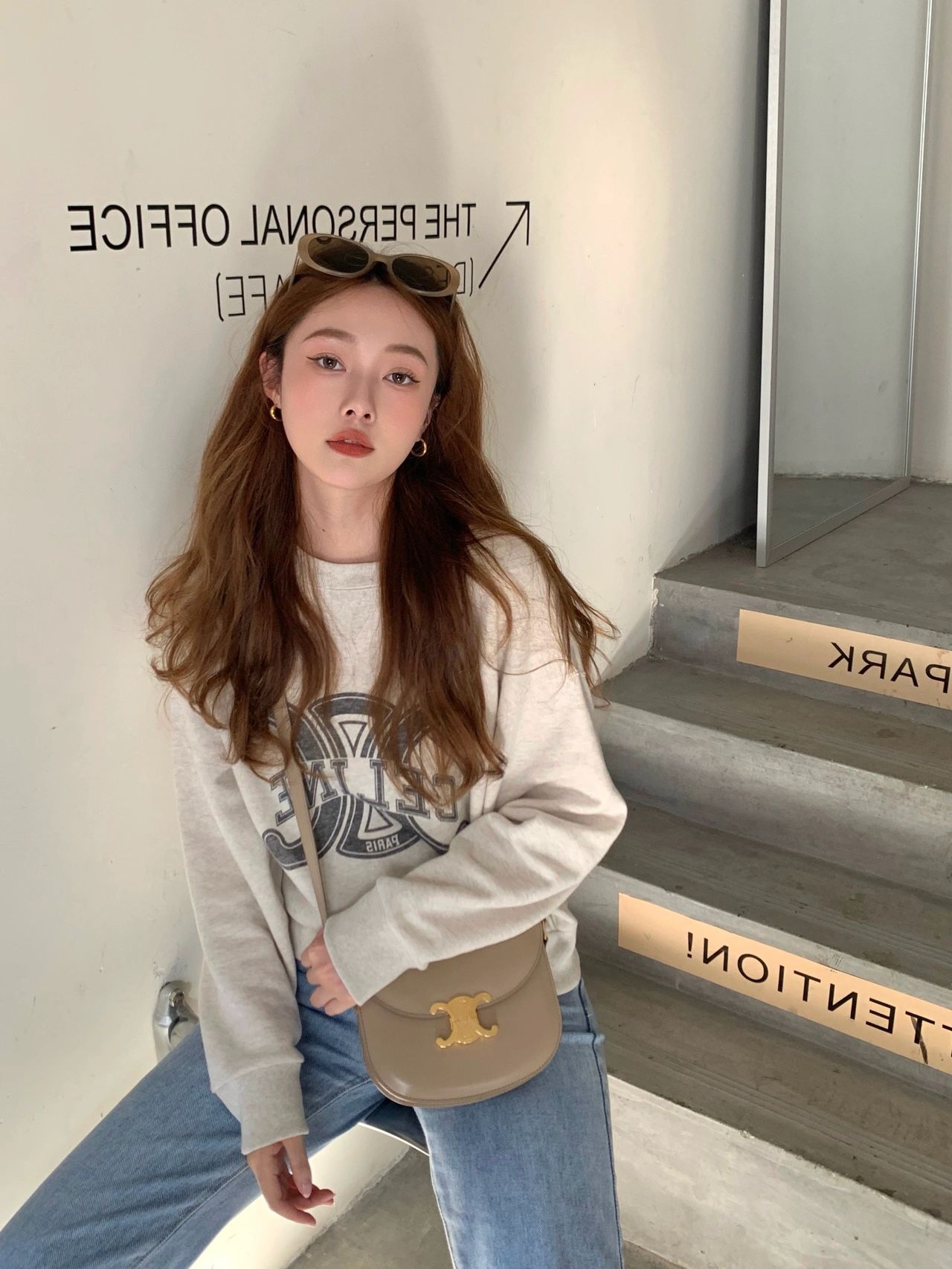 CELINE TEEN BESACE TRIOMPHE 18.5CM BAG 110413裸色