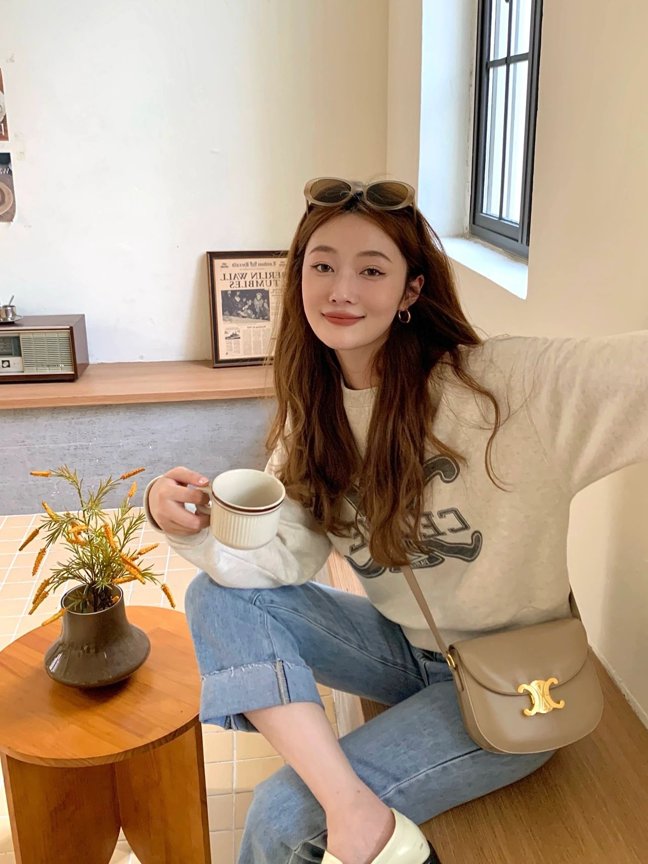 CELINE TEEN BESACE TRIOMPHE 18.5CM BAG 110413裸色