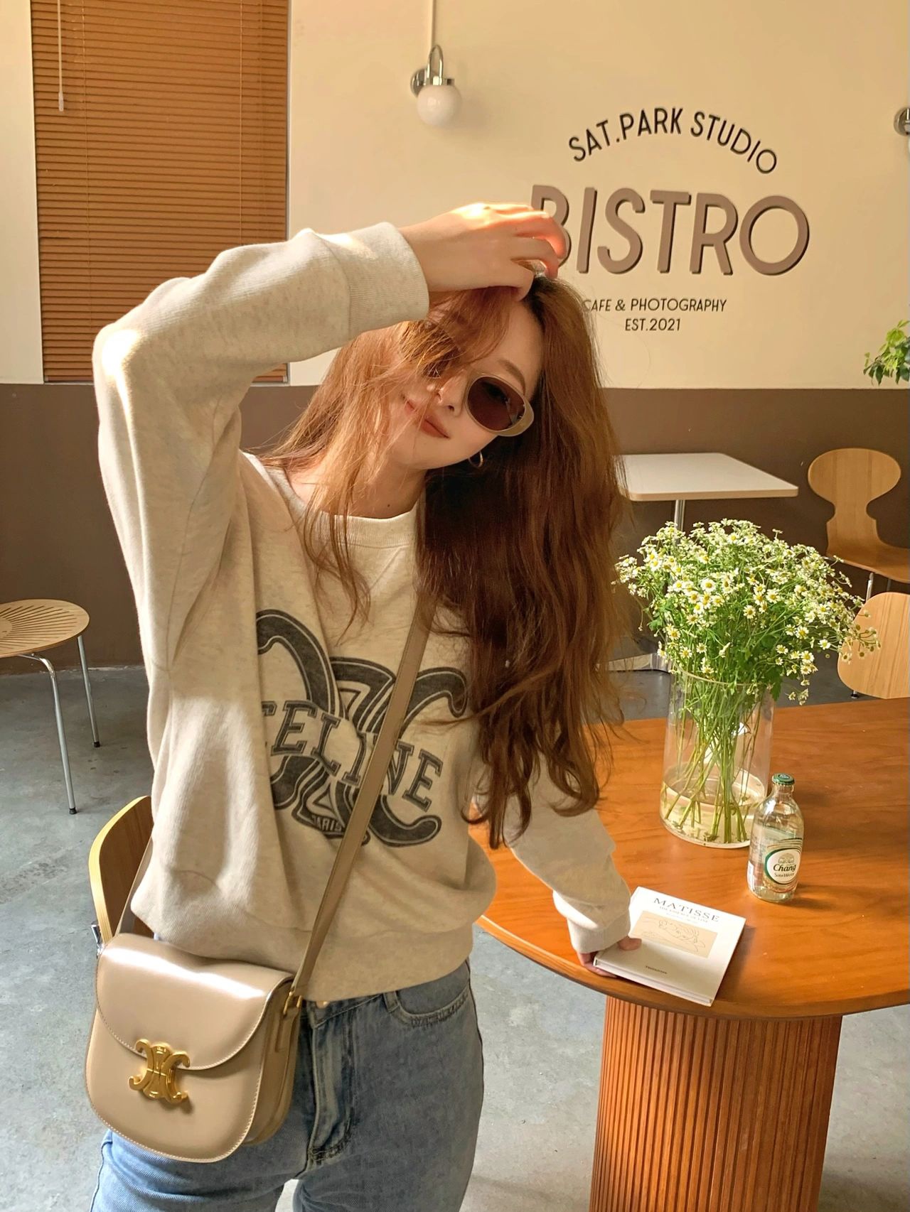 CELINE TEEN BESACE TRIOMPHE 18.5CM BAG 110413裸色