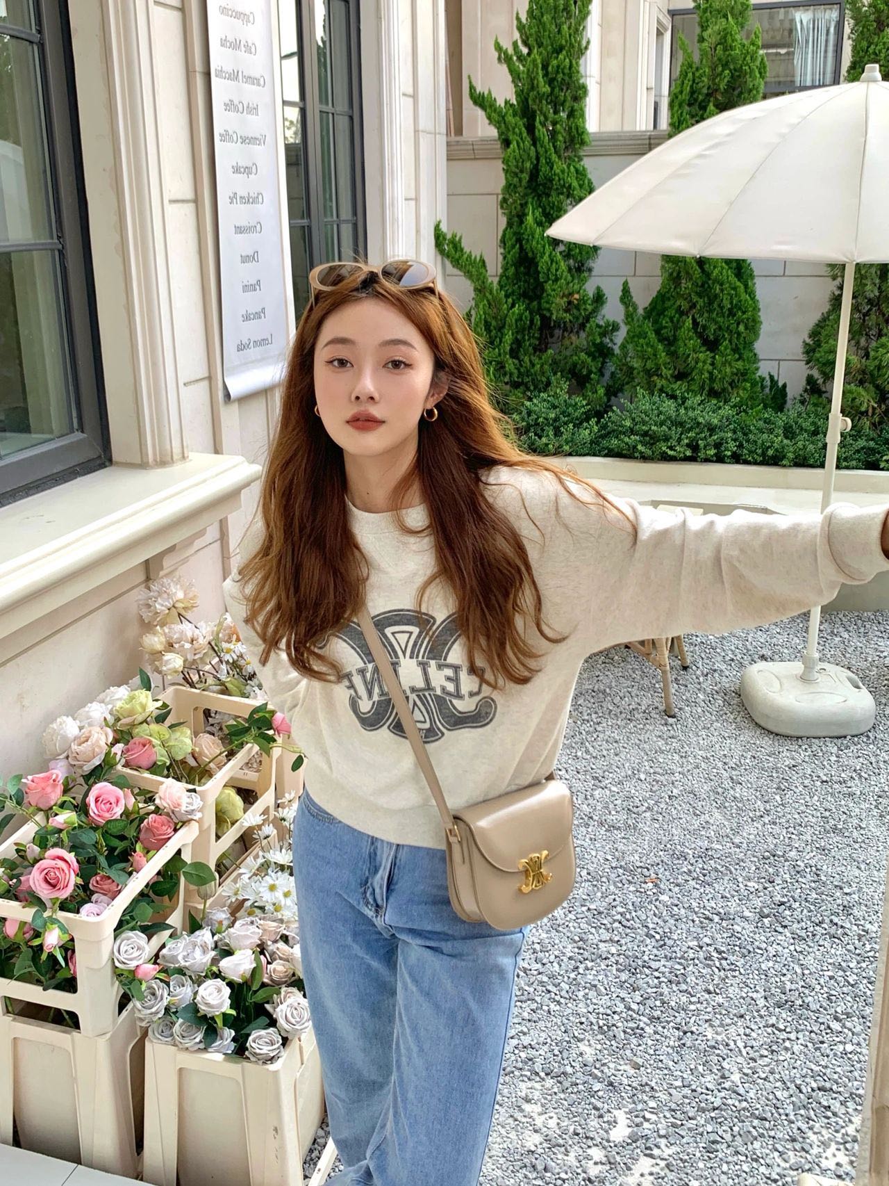 CELINE TEEN BESACE TRIOMPHE 18.5CM BAG 110413裸色