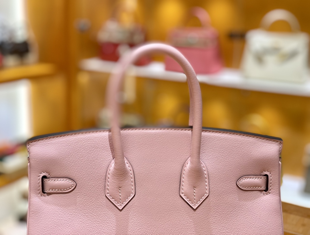 Hermès爱马仕 Birkin 25CM 𝐒𝐰𝐢𝐟𝐭牛皮铂金包 樱花粉/银扣