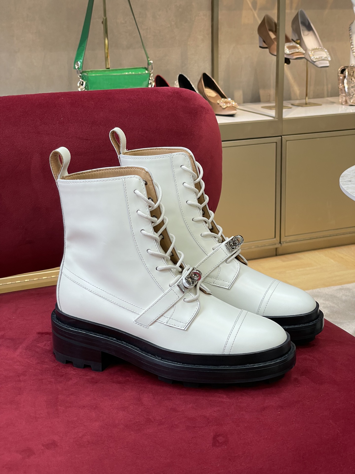 7 Star Collection
 Hermes Kelly Martin Boots Calfskin Cowhide TPU Fall/Winter Collection